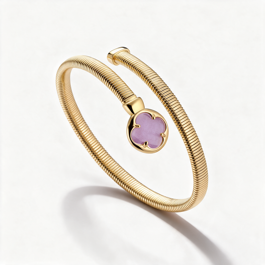 Gisel – Bracciale rigido con dettaglio lilla – foto catalogo