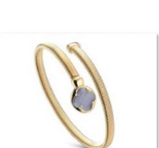 Gisel – Bracciale rigido con dettaglio azzurro – foto catalogo