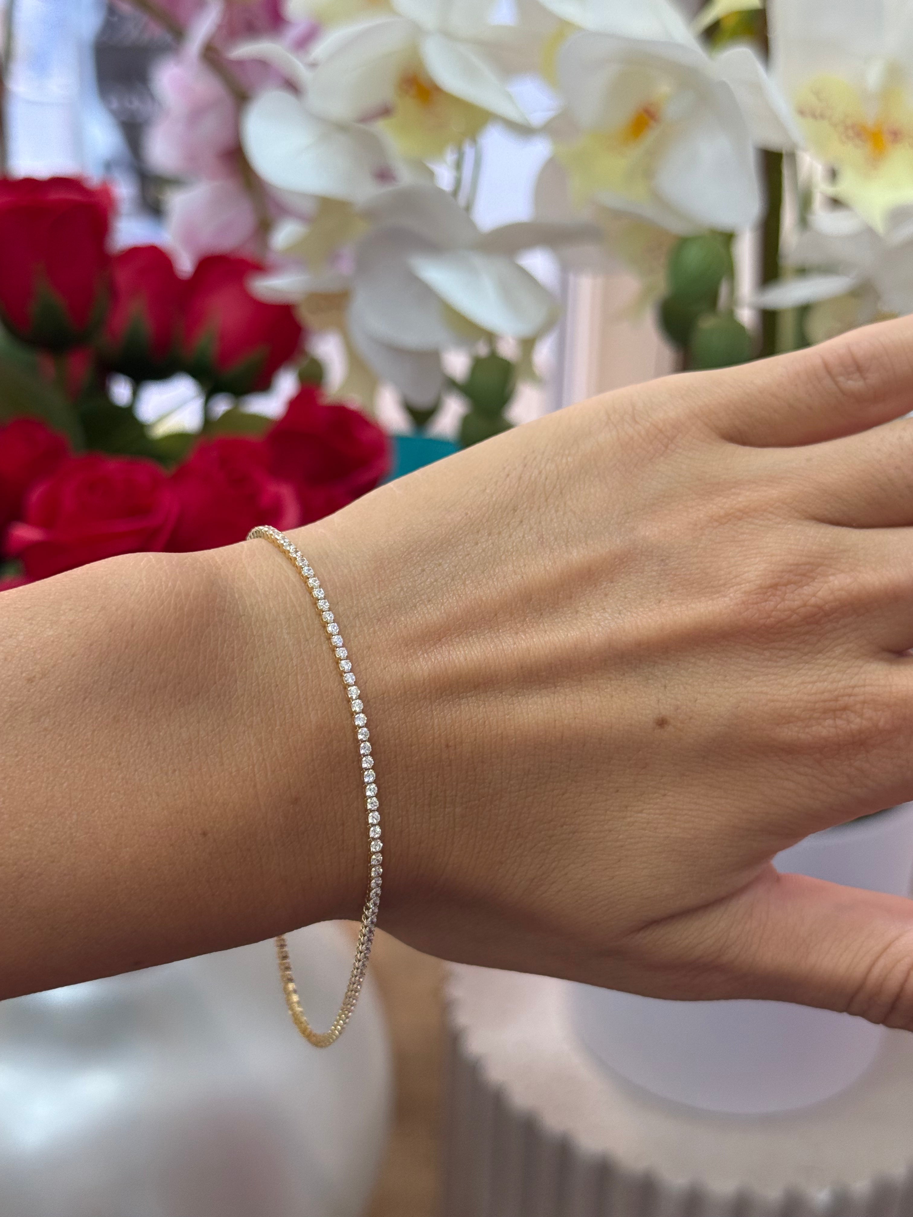 Tennis con zaffiri in Oro 18kt
