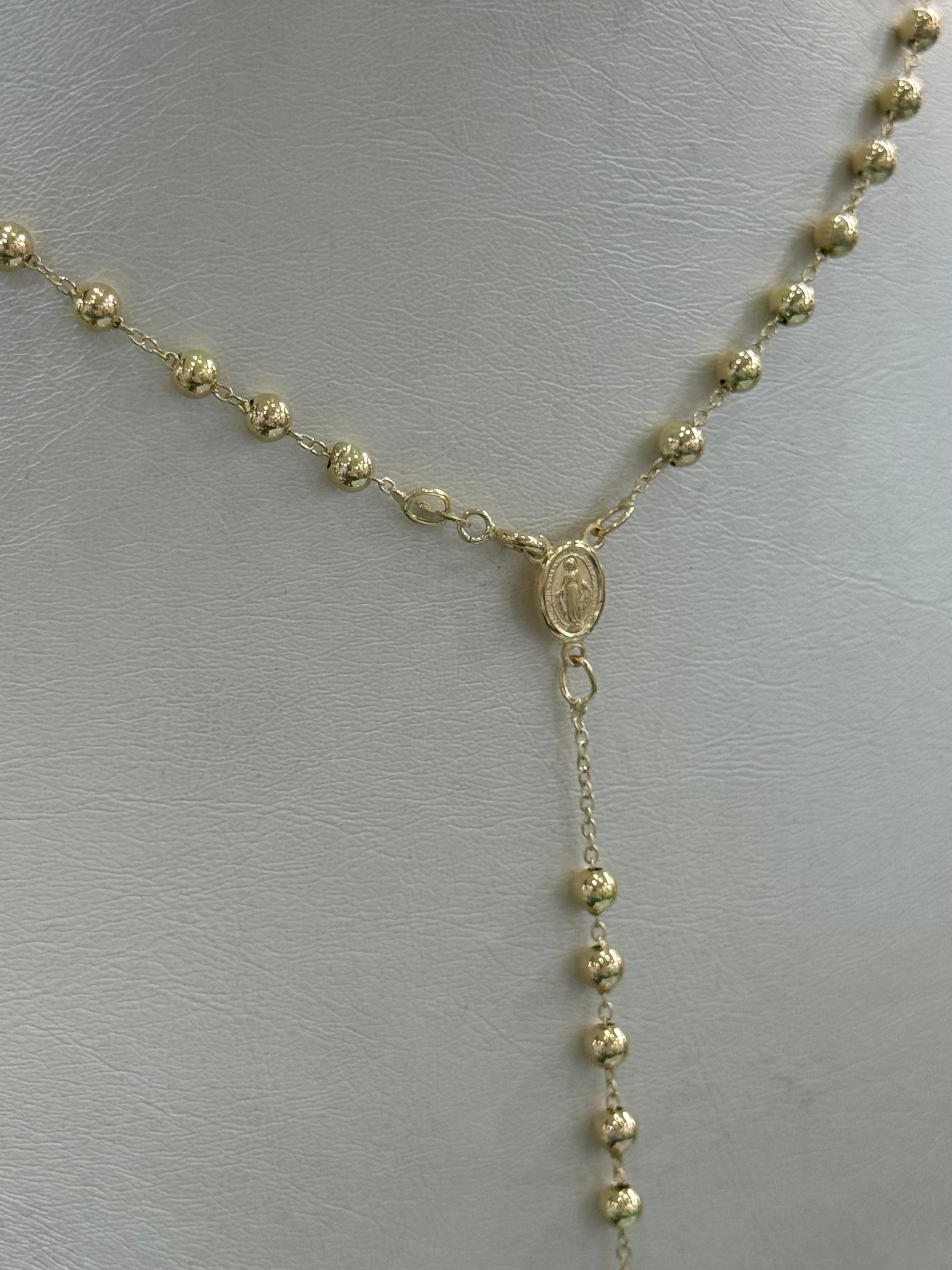 Collana Rosario In Oro 18Kt Con Crocifisso e Madonnina