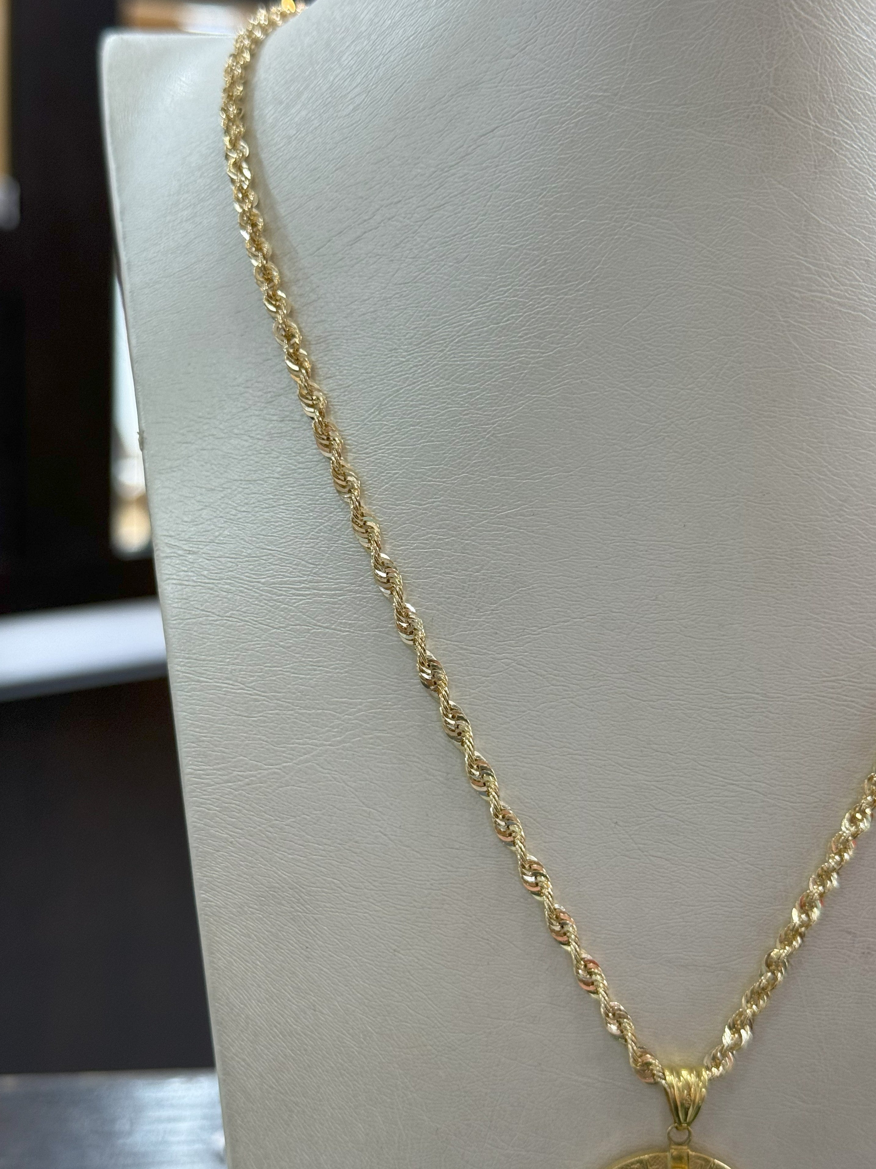 Collana Funetta e Ciondolo Rosa Dei Venti in Oro 18Kt