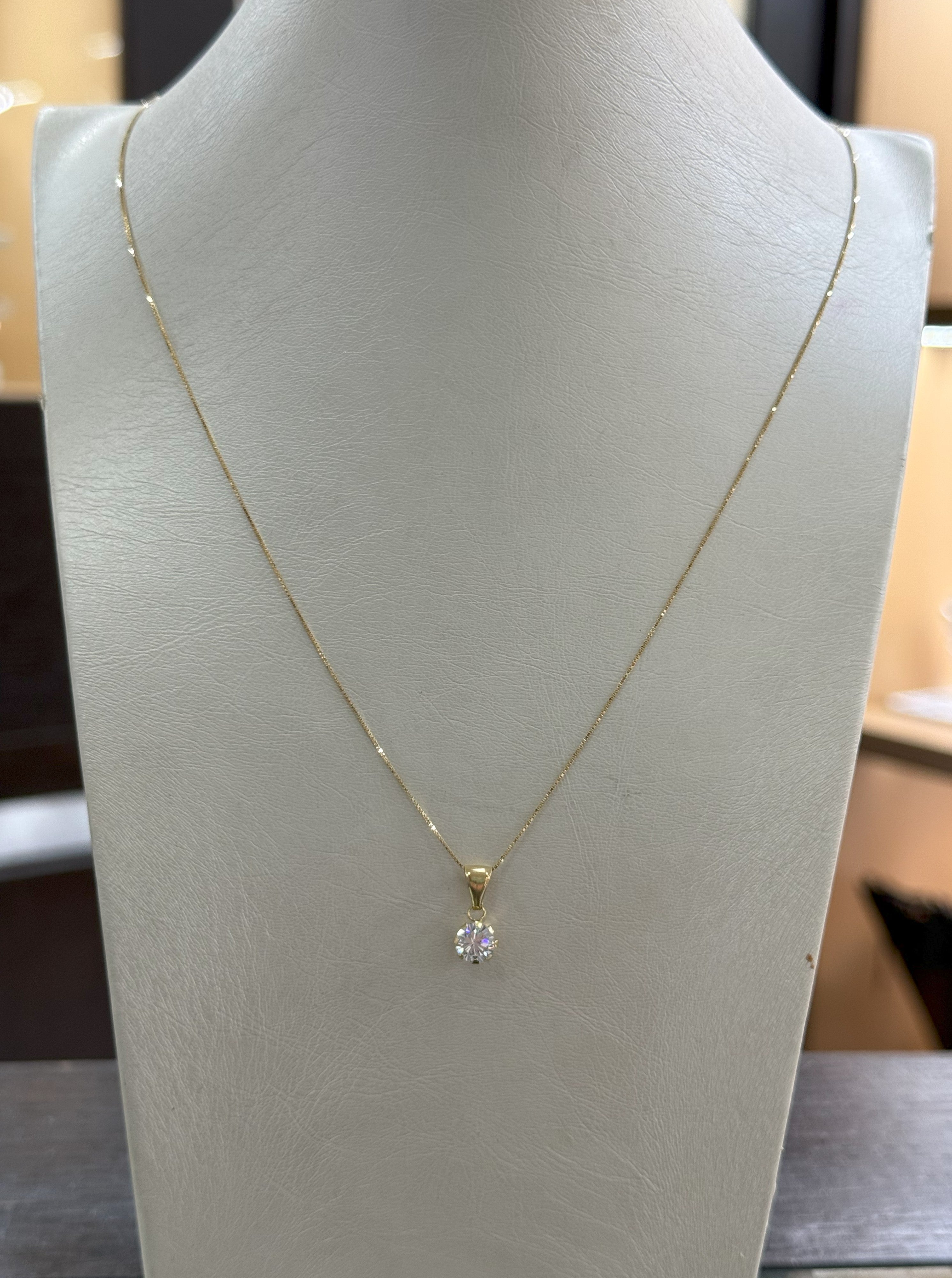 Catenina Con Pendente Punto Luce Oro18 Kt