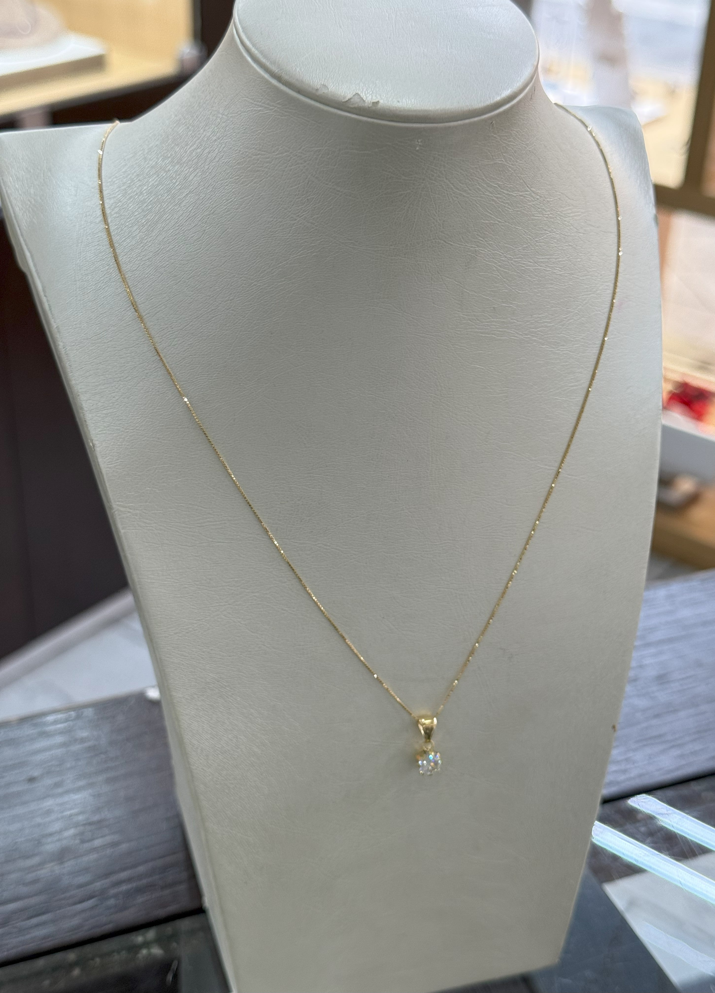 Catenina Con Pendente Punto Luce Oro18 Kt