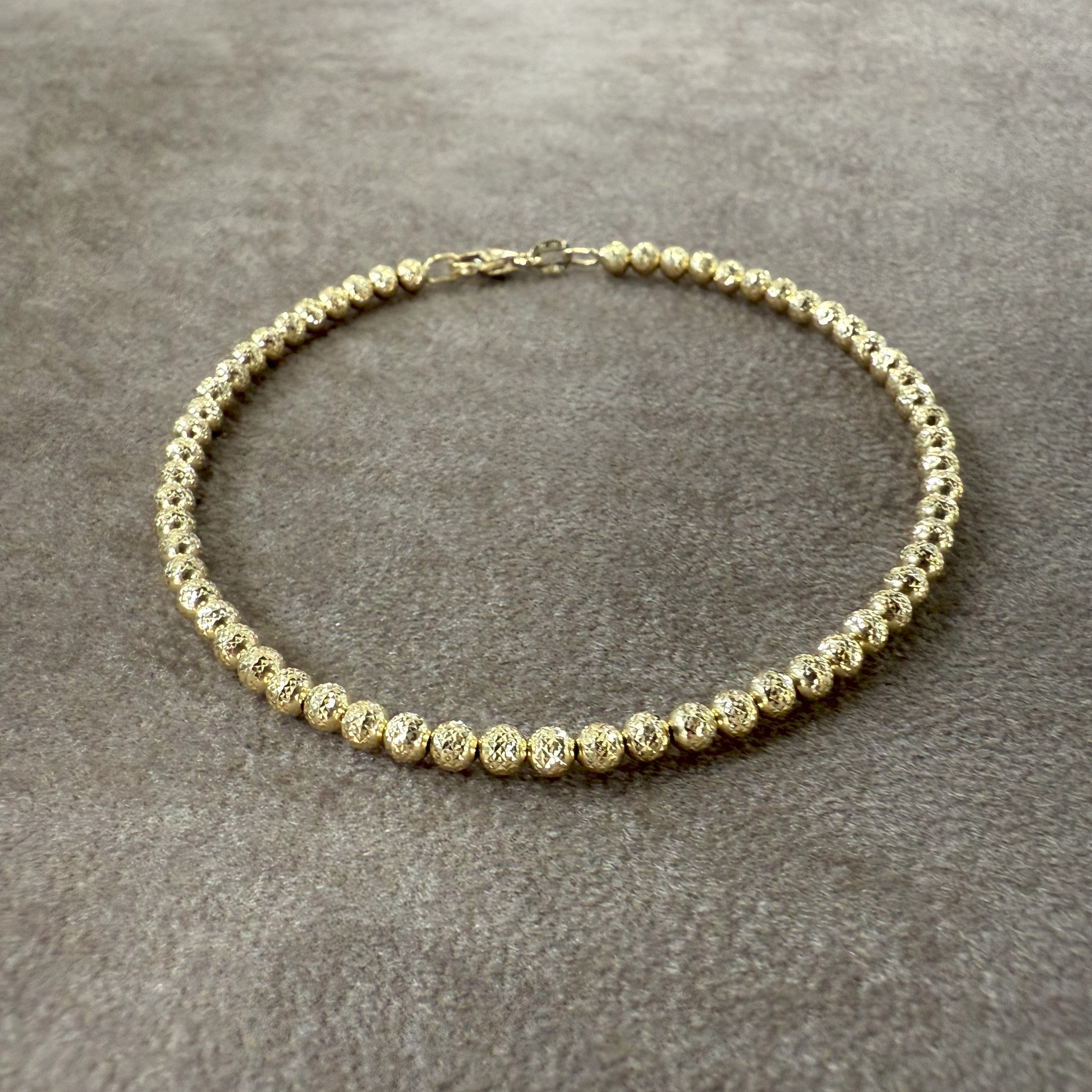 Bracciale in Oro 18 Kt Con Sferette Martellate