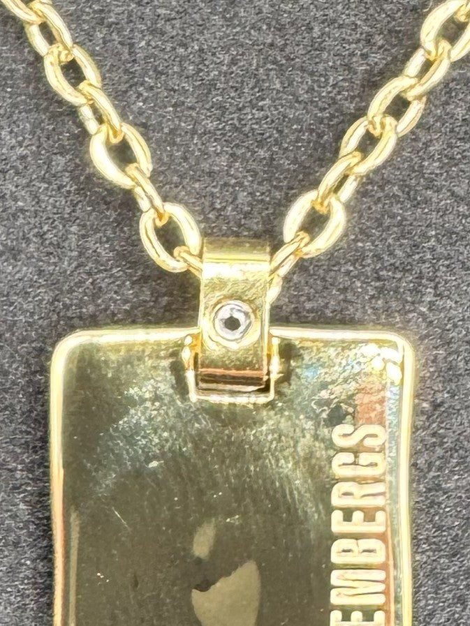 Collana Uomo Con Medaglietta E Diamante 0.01 Ct