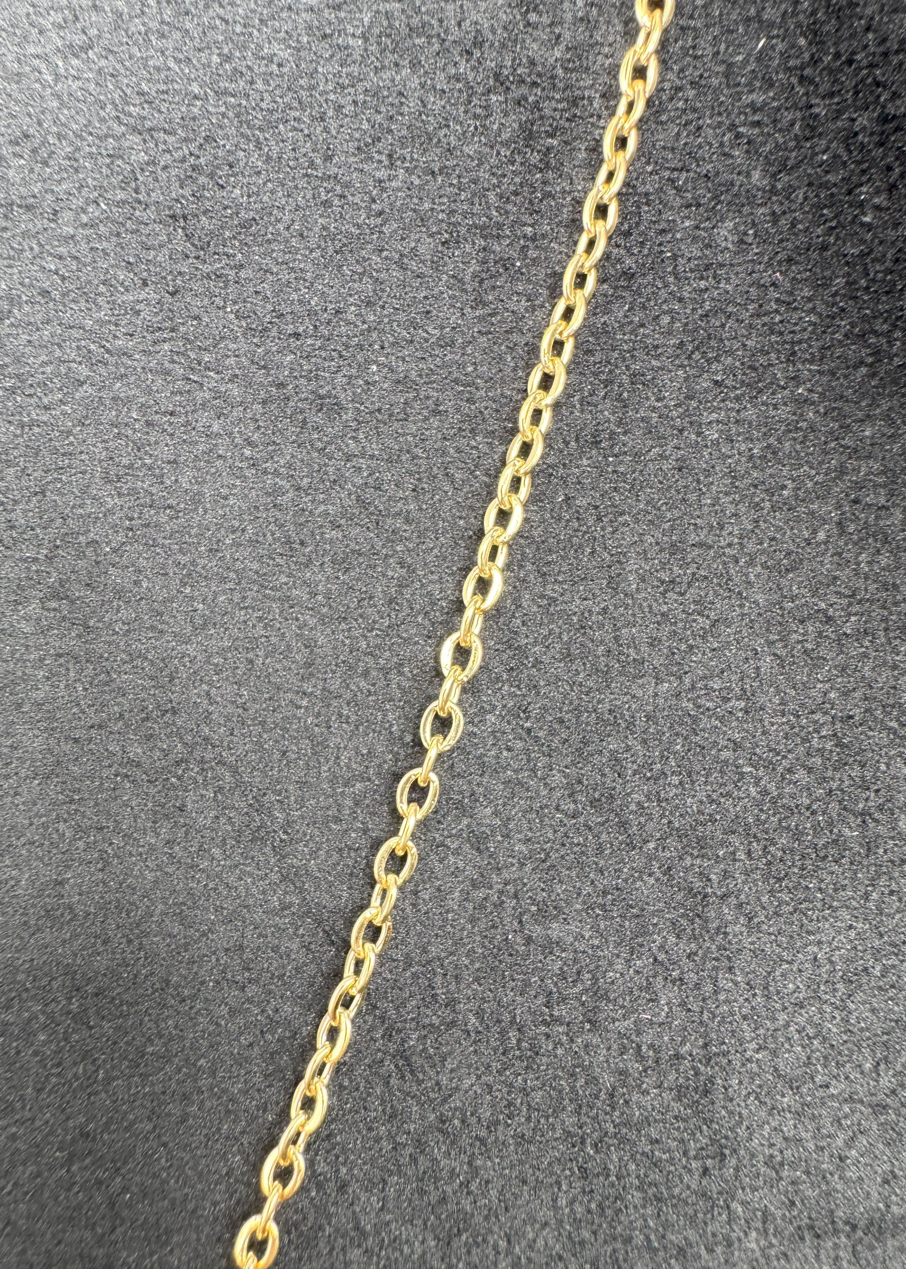 Collana Uomo Con Medaglietta E Diamante 0.01 Ct