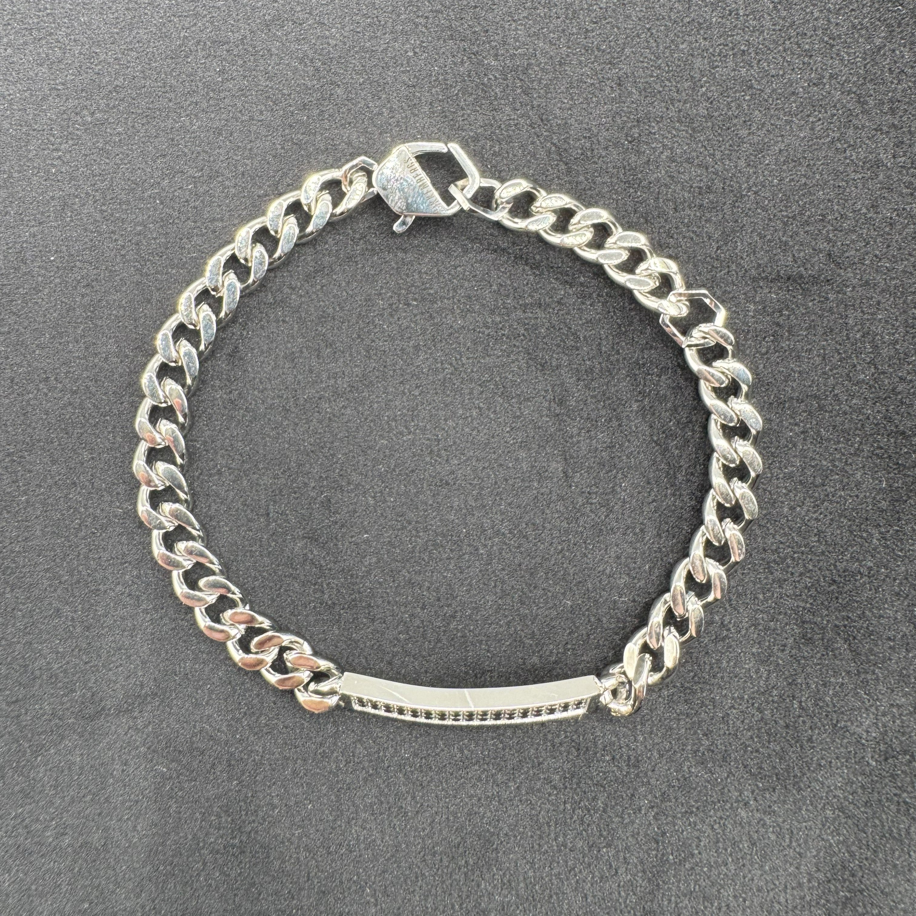 Bracciale Bikkembergs In Acciaio e Diamanti Neri 0,52 Ct