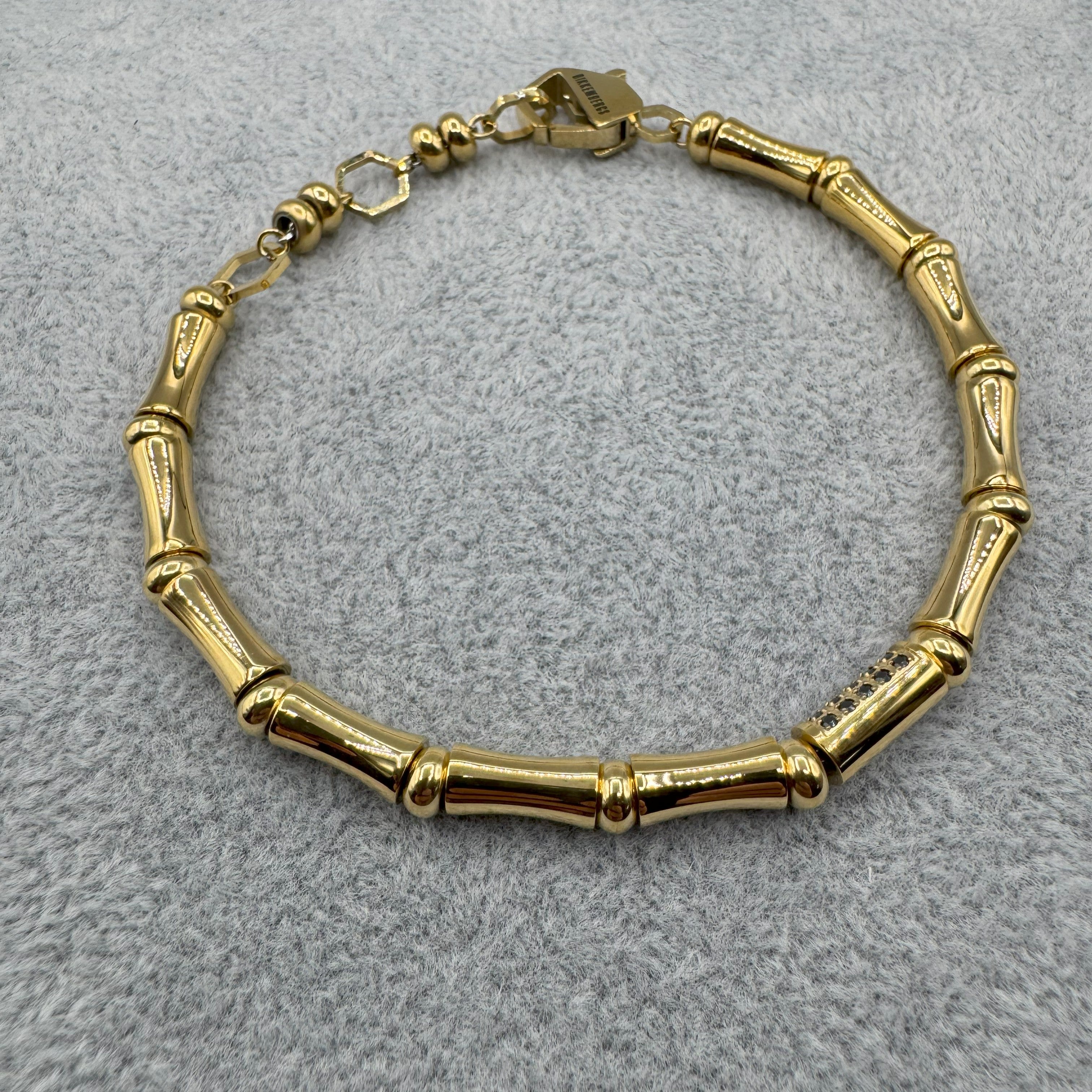 Bracciale Bikkembergs Dorato Con DiamantI Neri Da 0,26Ct