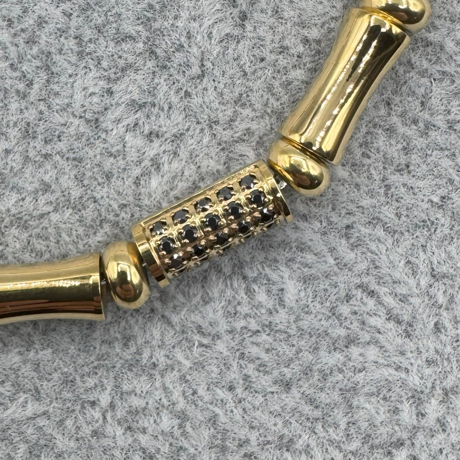 Bracciale Bikkembergs Dorato Con DiamantI Neri Da 0,26Ct