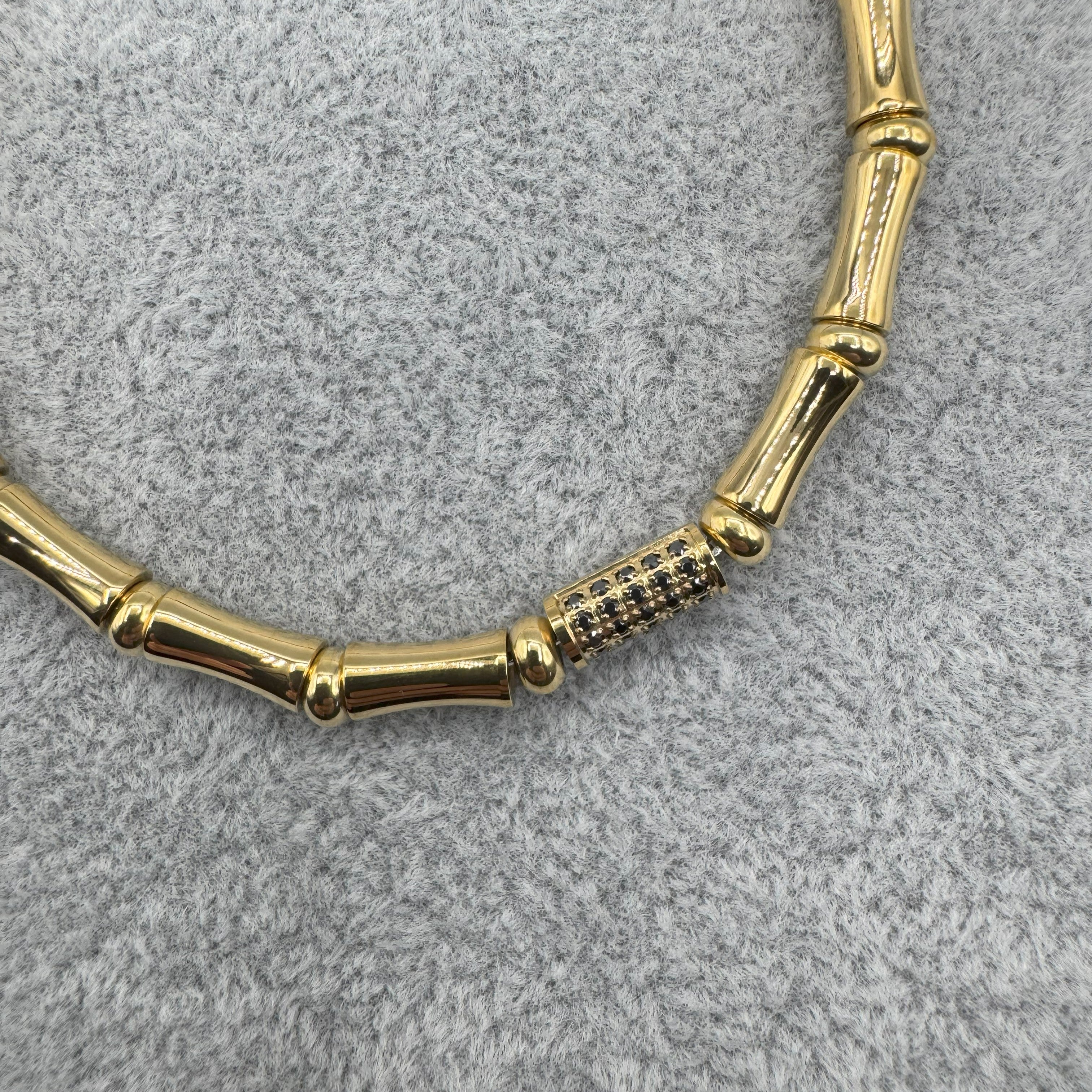 Bracciale Bikkembergs Dorato Con DiamantI Neri Da 0,26Ct