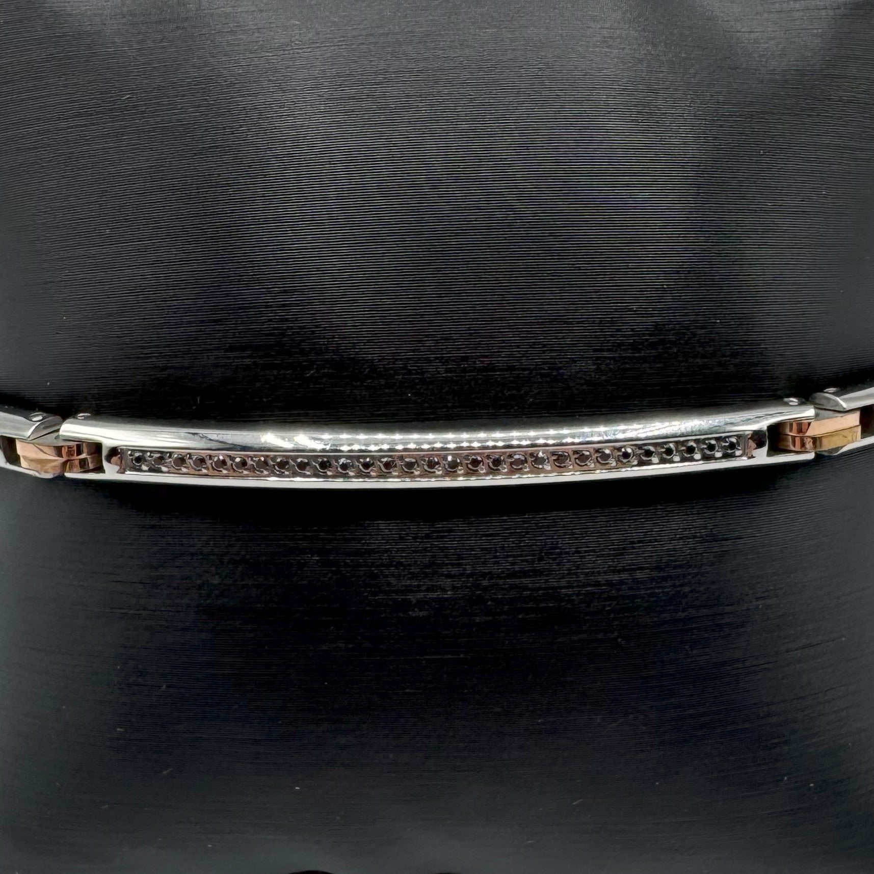 Bracciale Bikkembergs In Acciao Con Diamanti Neri Da 0,29Ct