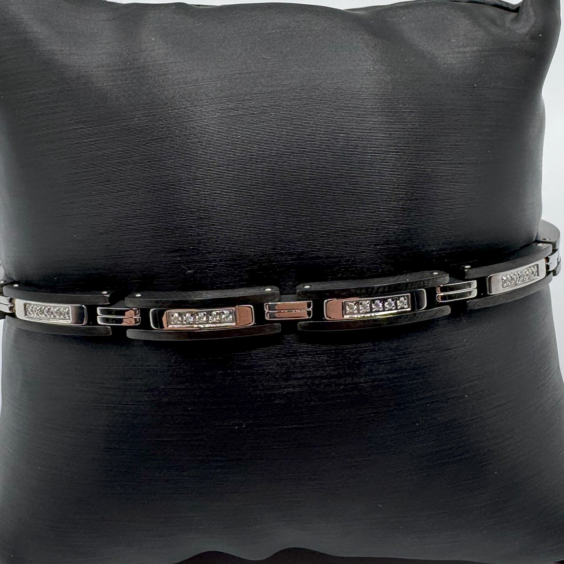Bracciale Bikkembergs In Acciao Con Diamanti Da 0,45Ct