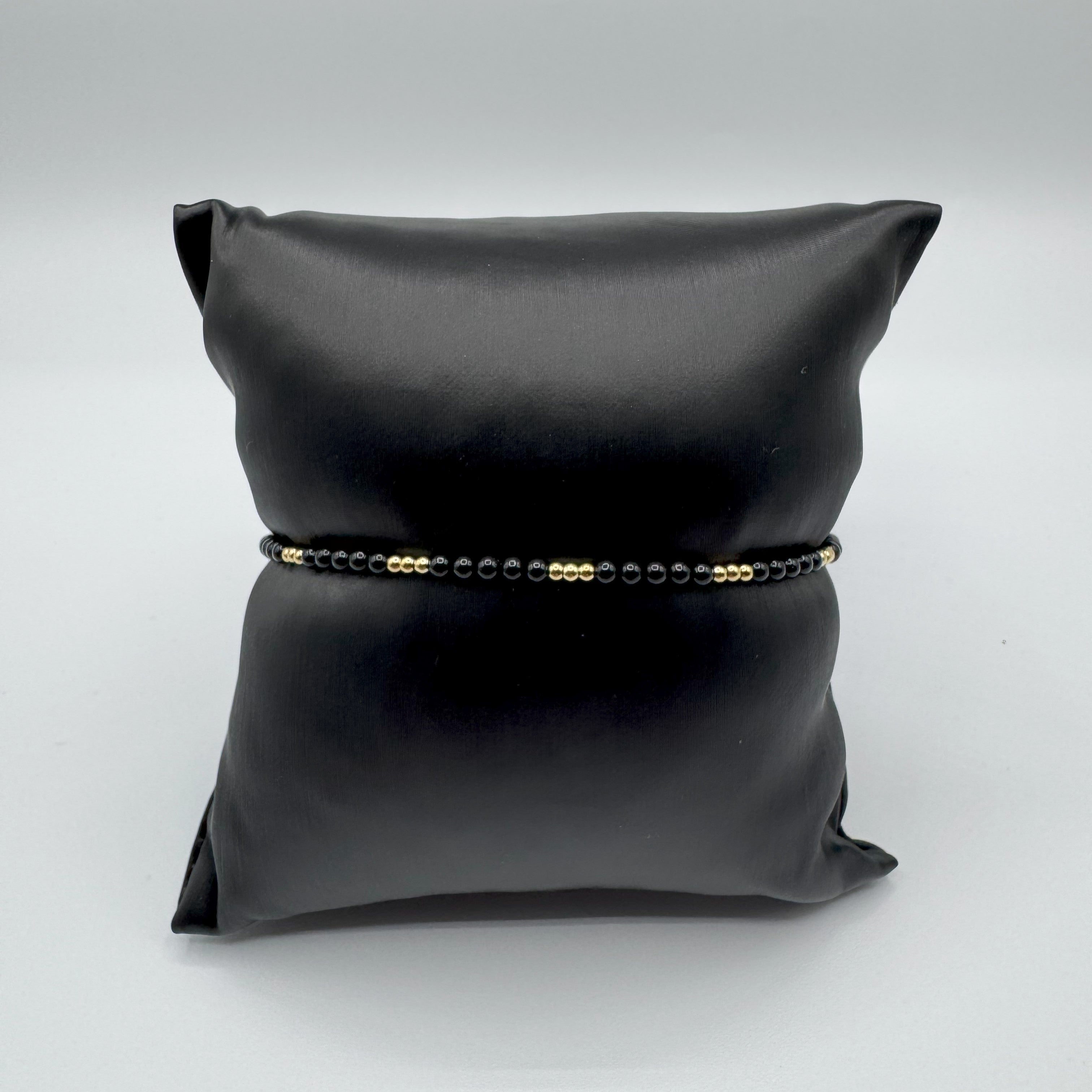 Bracciale Bikkembergs Perline In Acciao Con Diamante Nero Da 0,01Ct