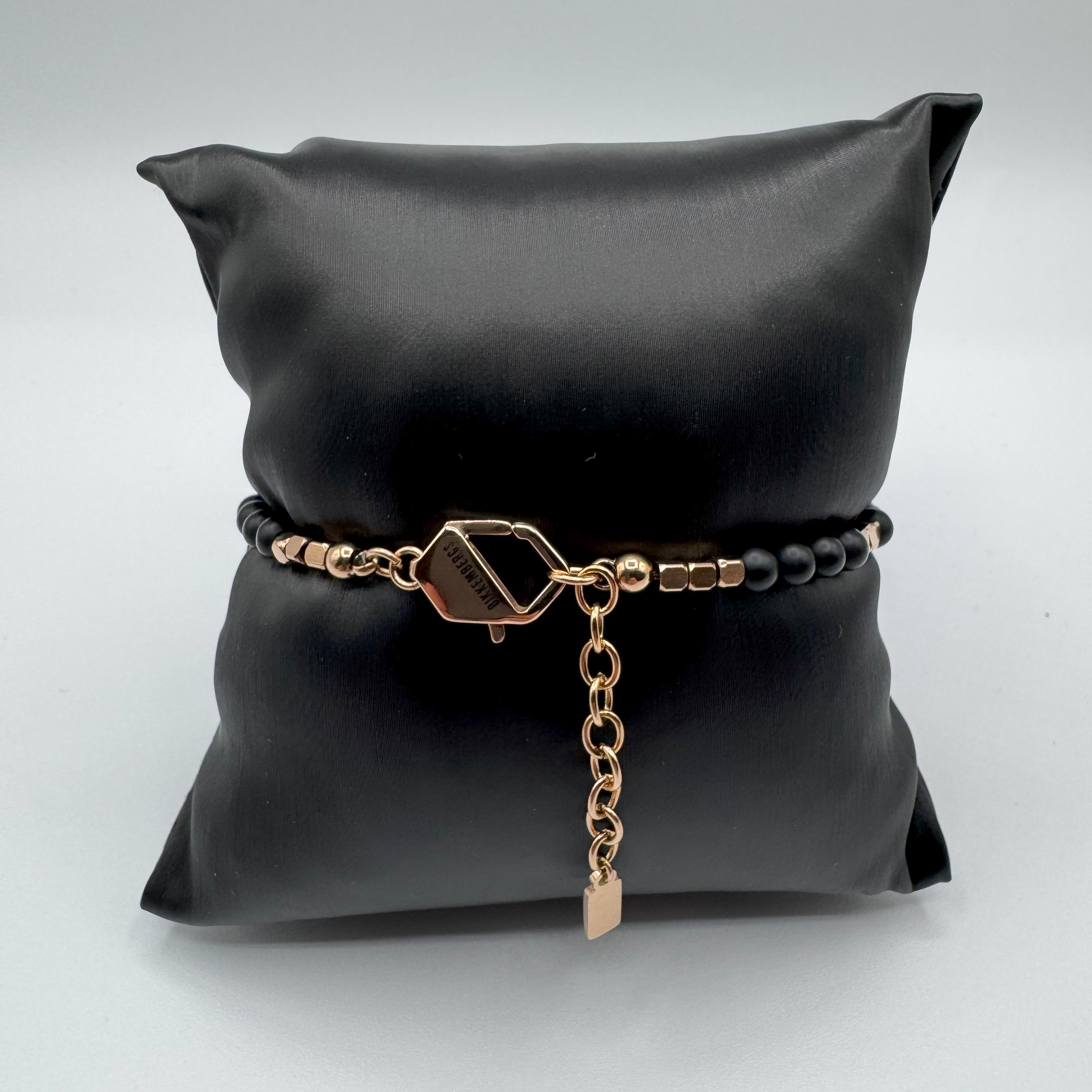 Bracciale Bikkembergs Perline In Acciao Con Diamante Nero Da 0,01Ct