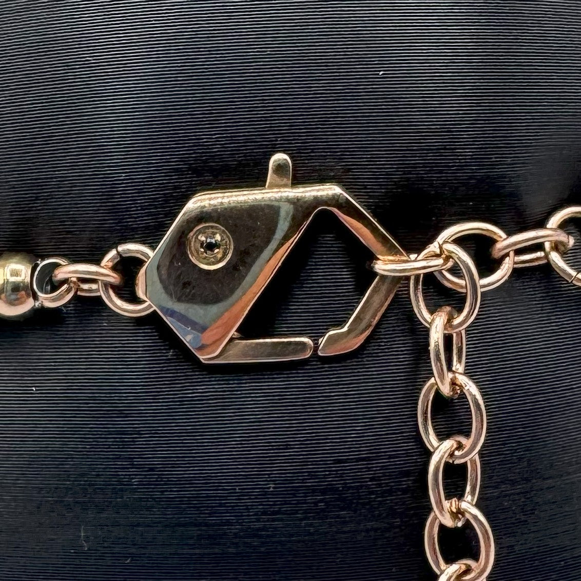 Bracciale Bikkembergs Perline In Acciao Con Diamante Nero Da 0,01Ct