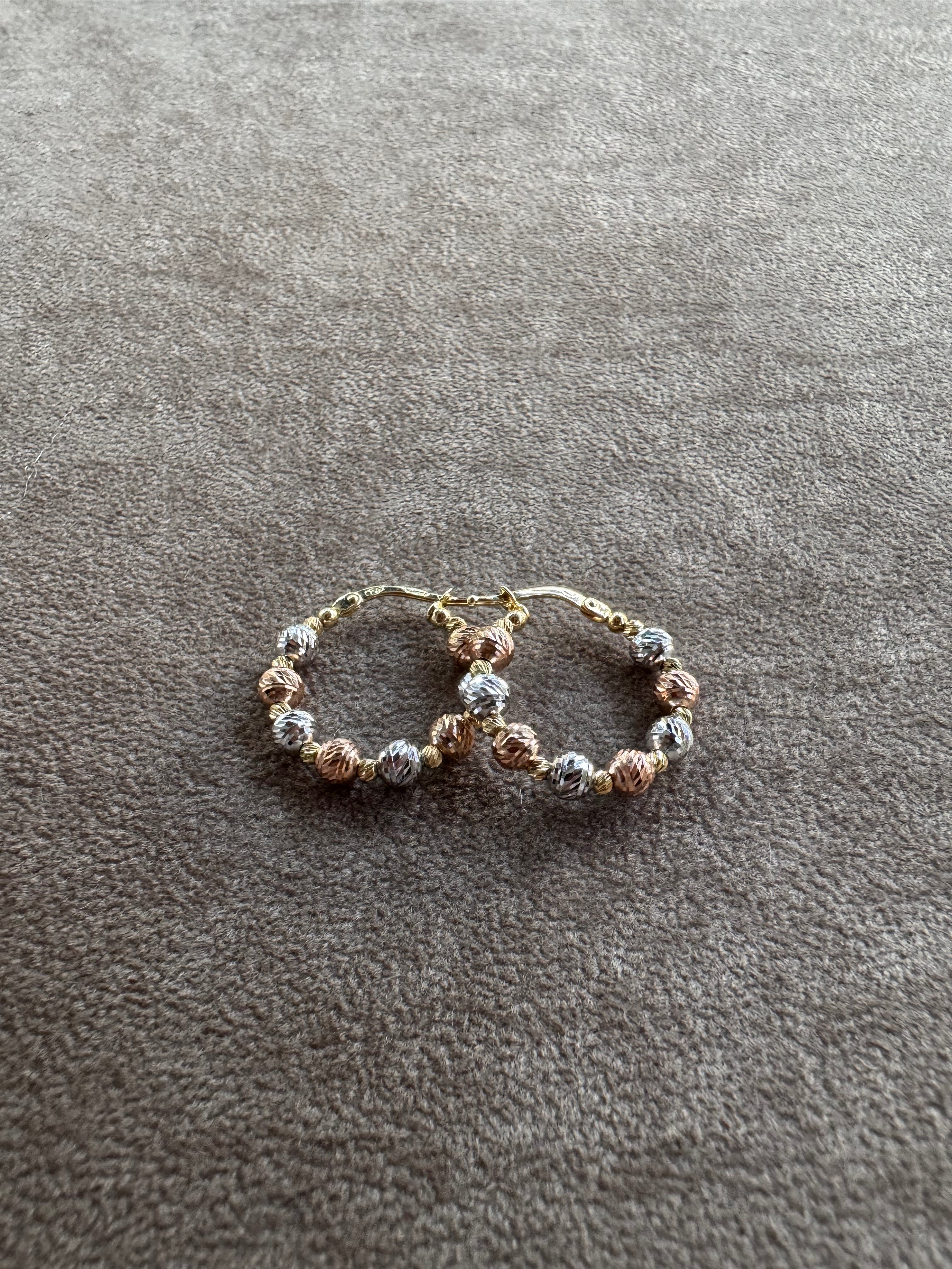 Orecchini cerchietto milleluci in Oro 18kt