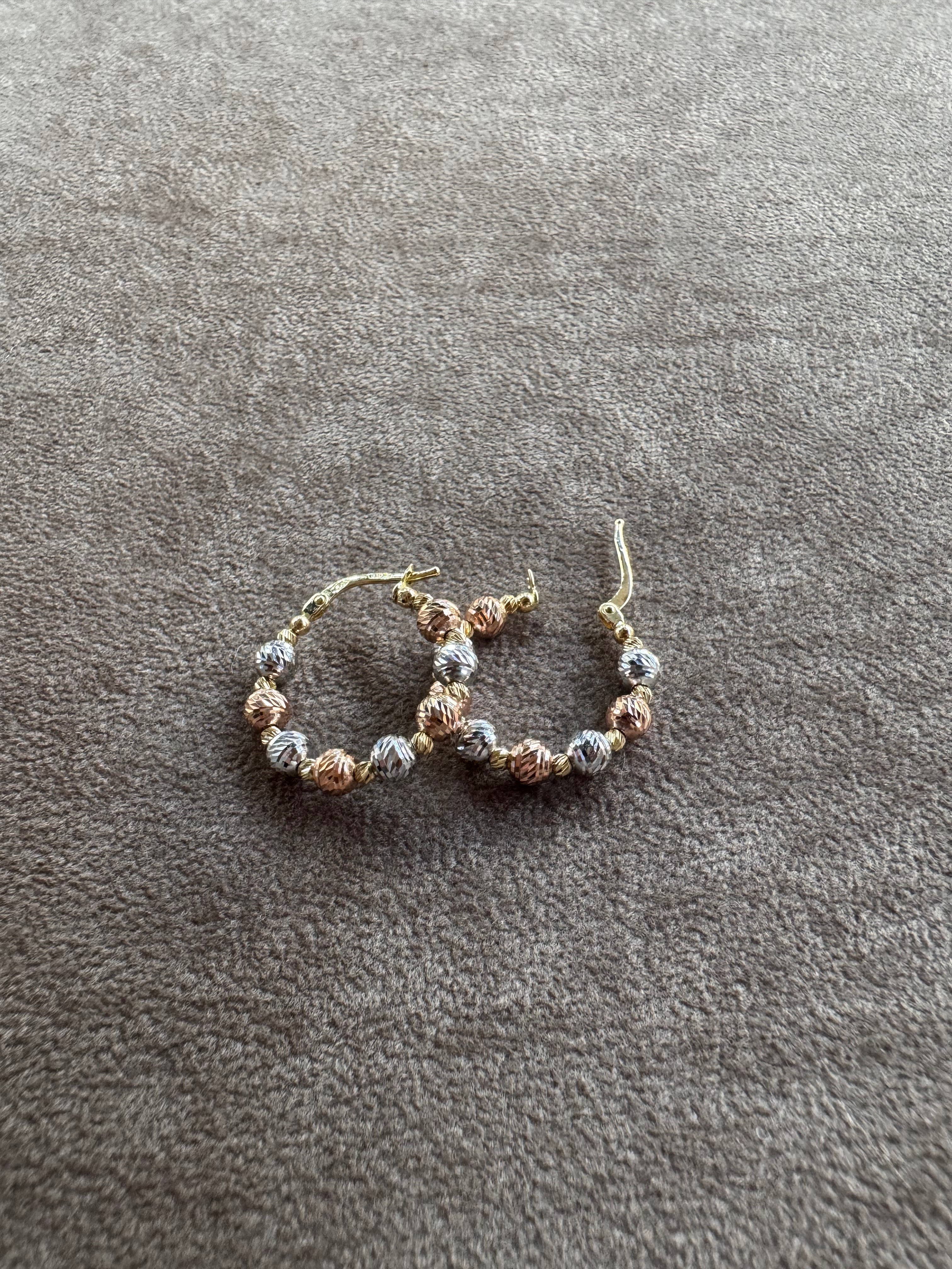 Orecchini cerchietto milleluci in Oro 18kt