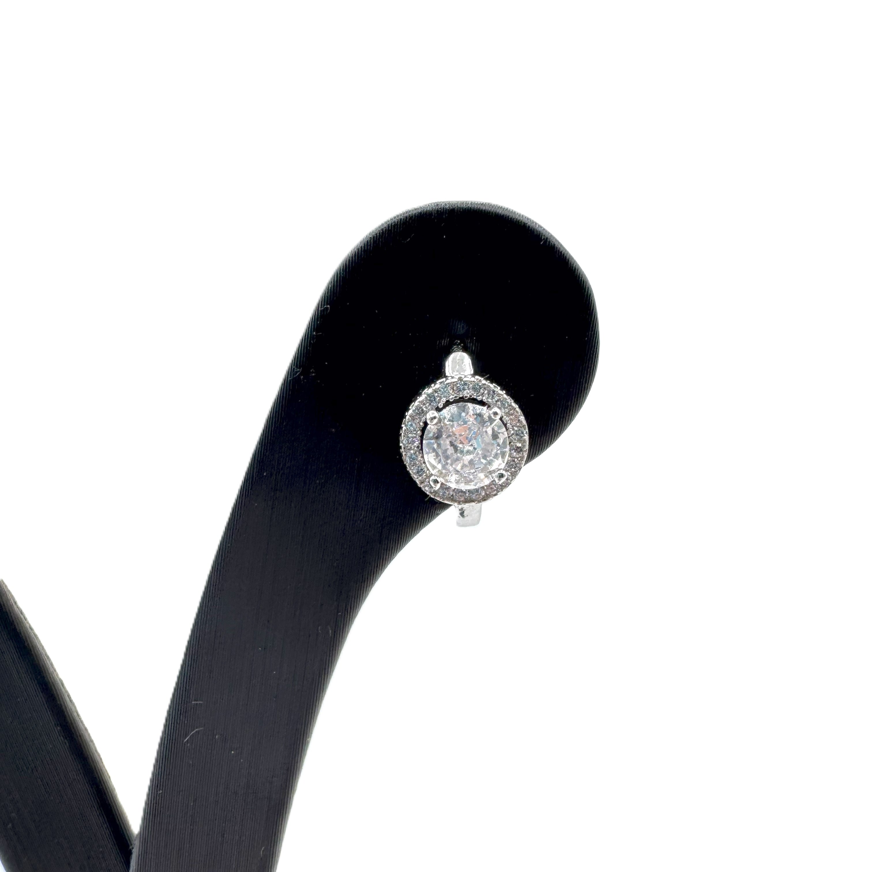 Orecchino In Acciaio Con Zircone Art.AM041