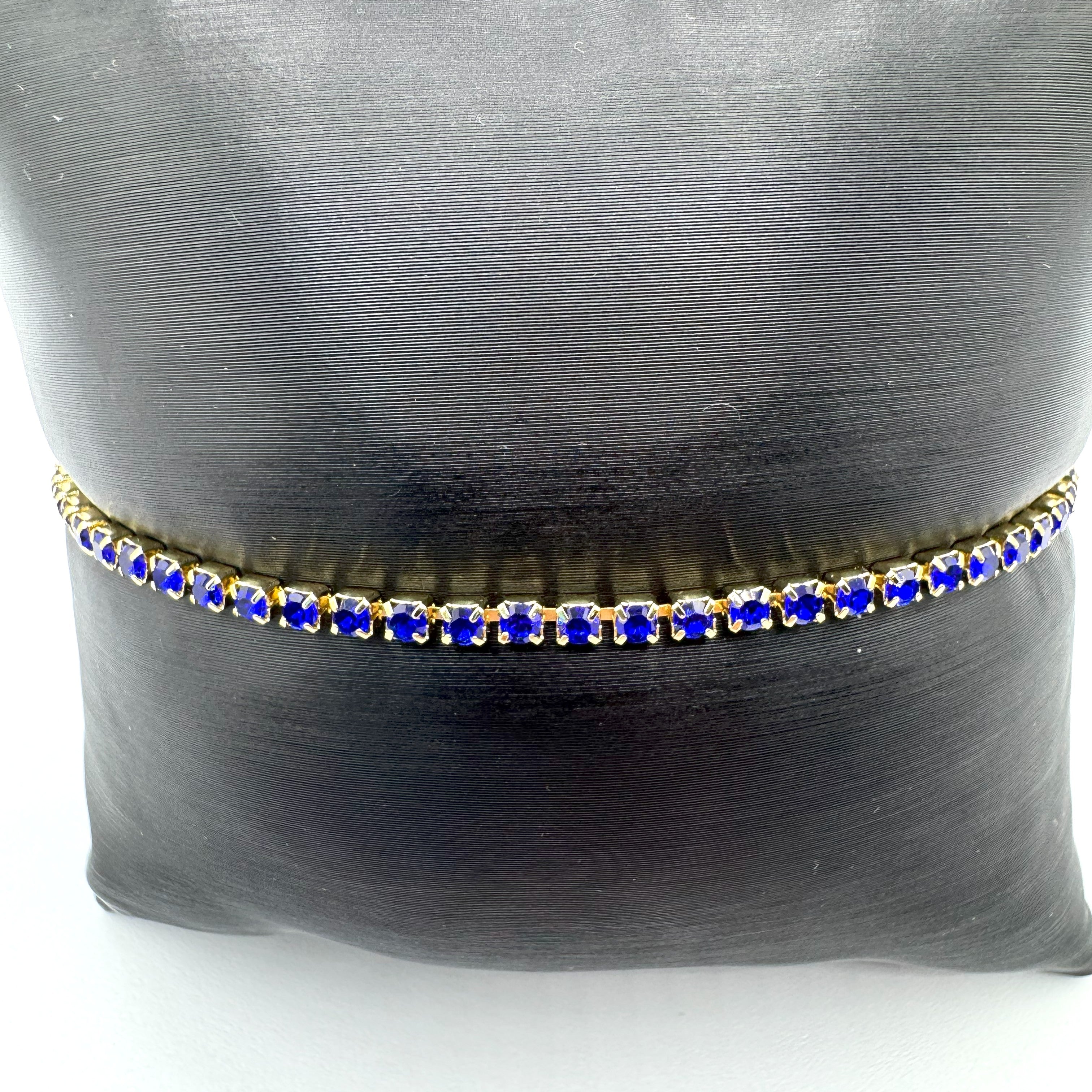 Bracciale In Acciaio Dorato Tennis Zirconato Art.AM087