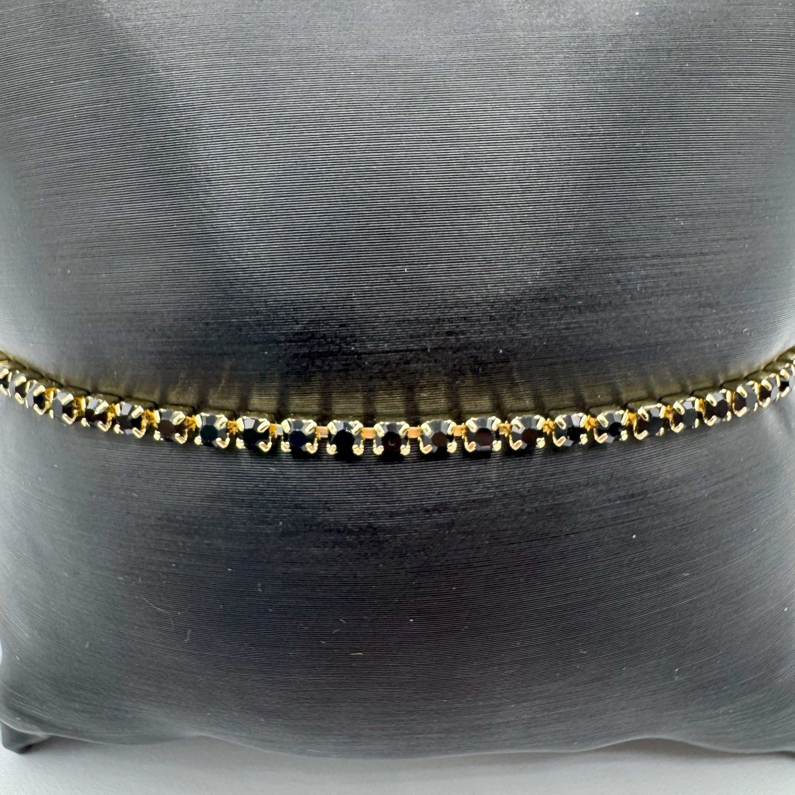 Bracciale In Acciaio Dorato Tennis Zirconato Art.AM087