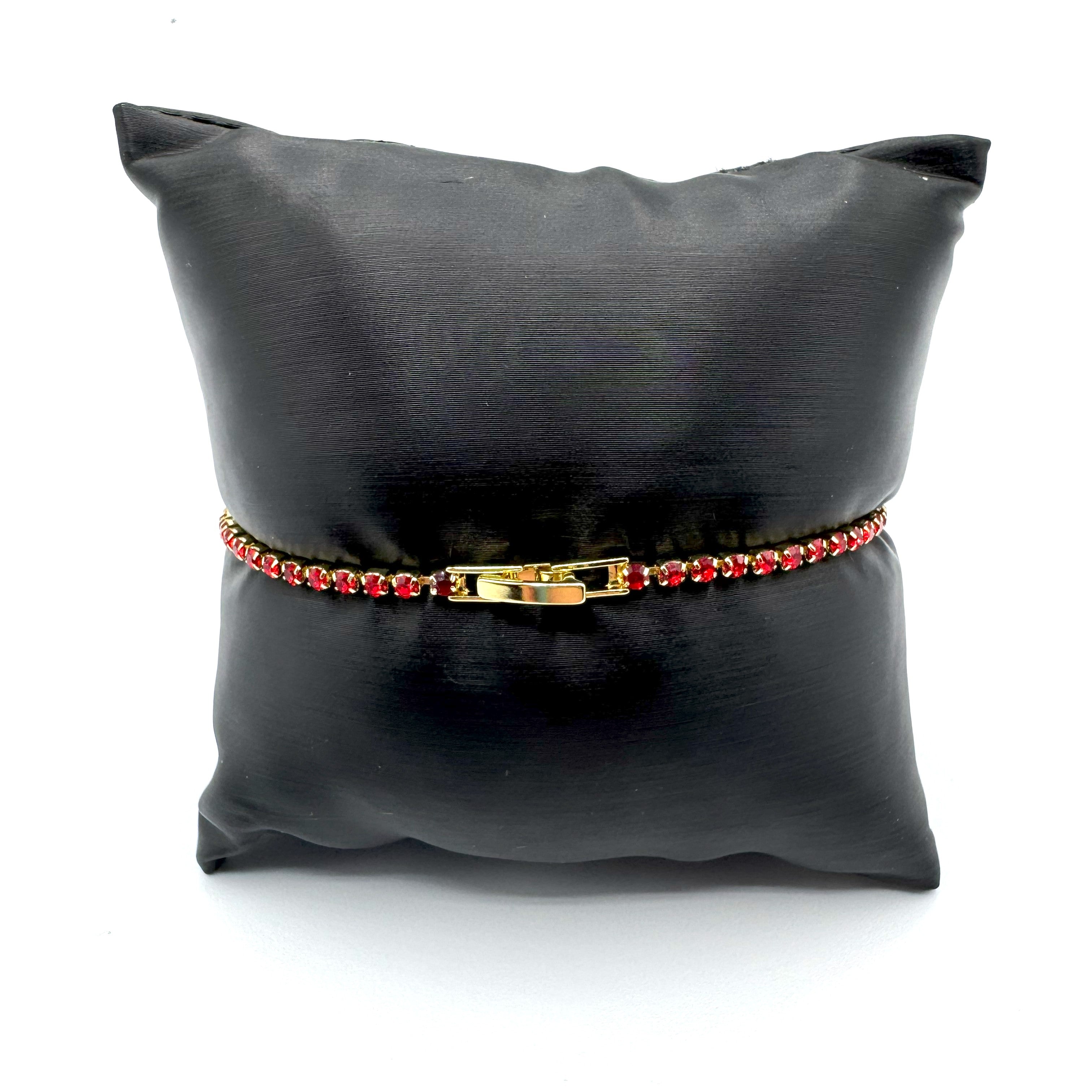 Bracciale In Acciaio Dorato Tennis Zirconato Art.AM087
