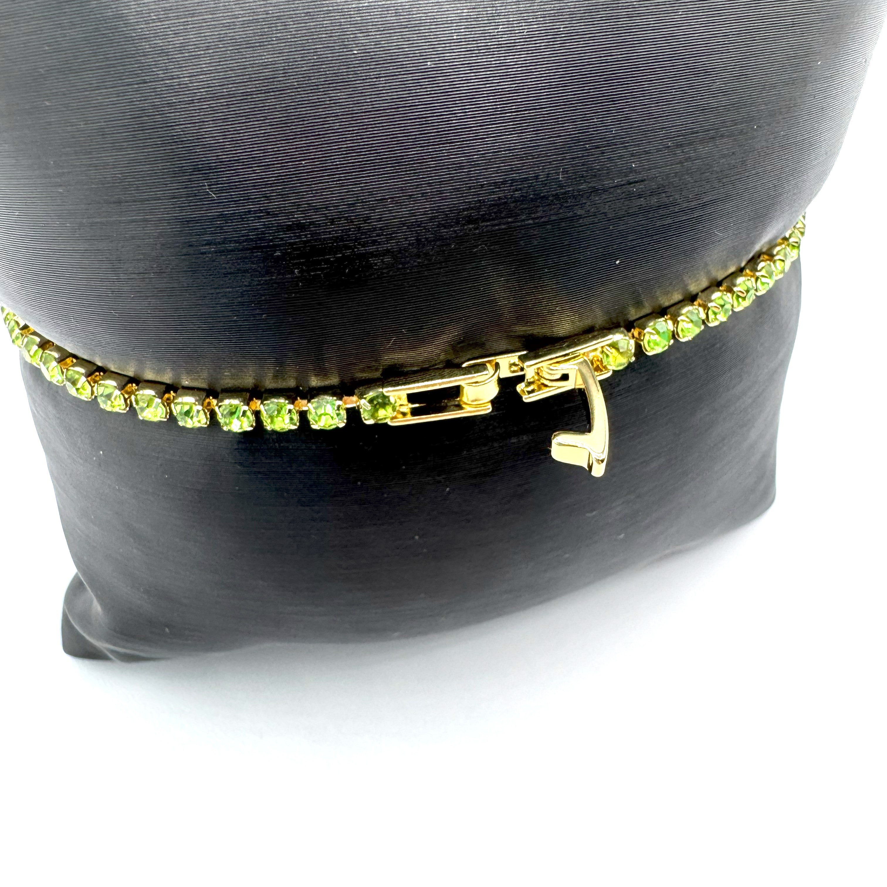 Bracciale In Acciaio Dorato Tennis Zirconato Art.AM087