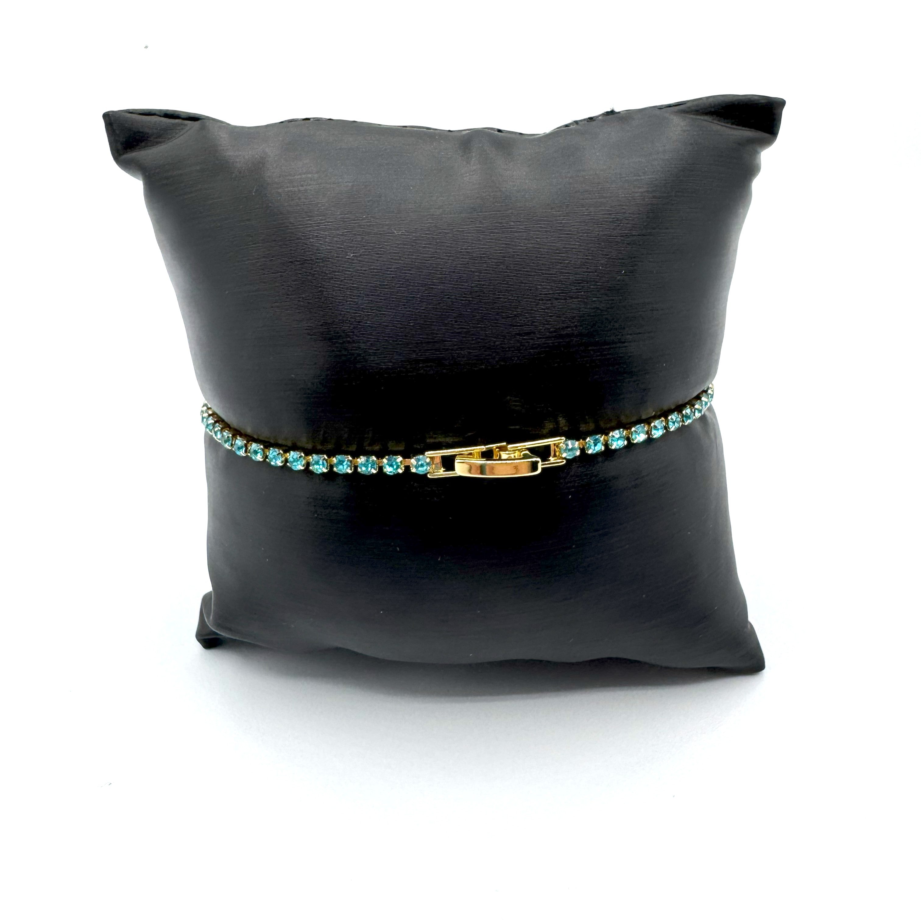 Bracciale In Acciaio Dorato Tennis Zirconato Art.AM087
