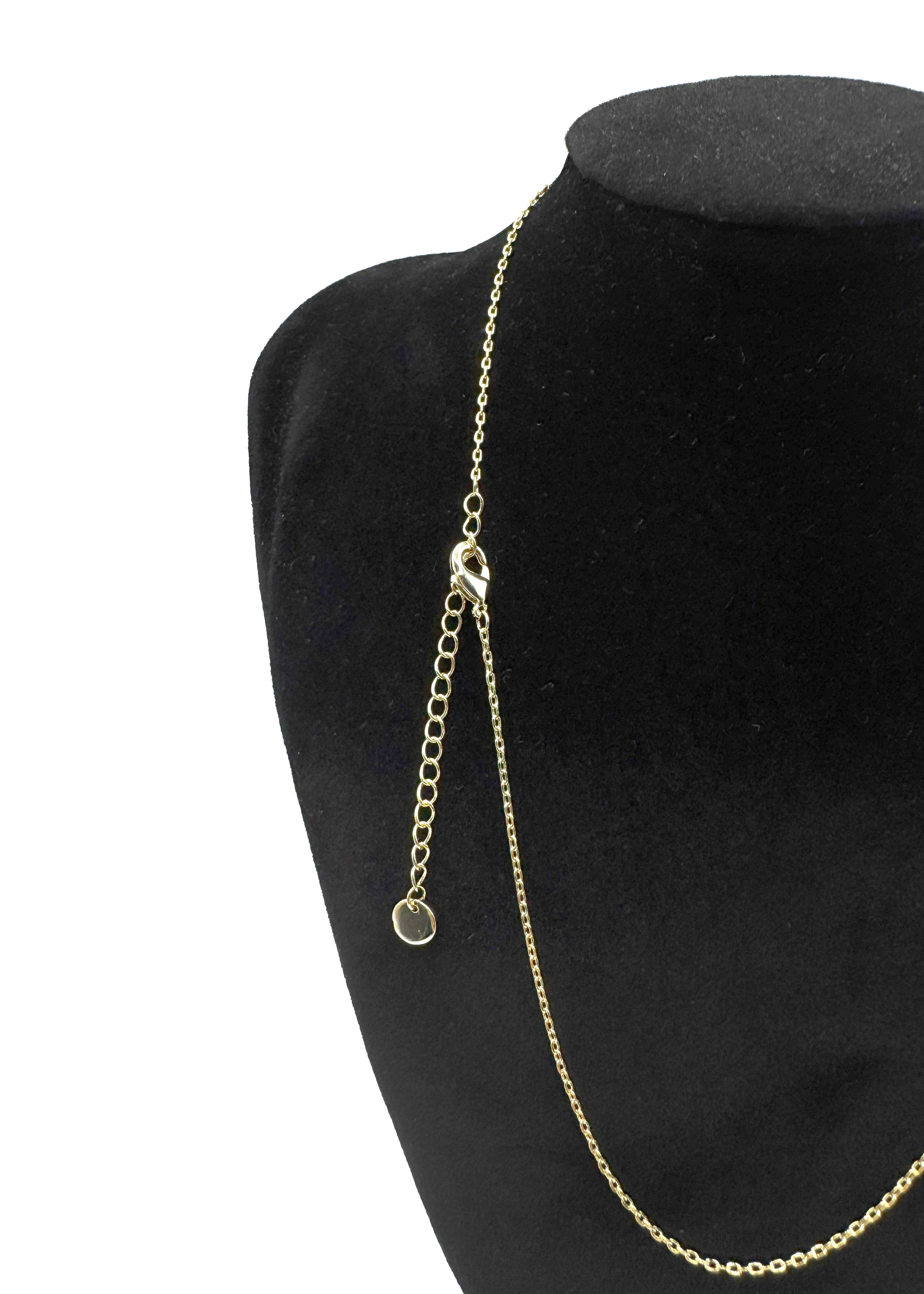 Collana In Acciaio Dorato Con 3 Gocce Pendenti Zirconate Art.AM438G