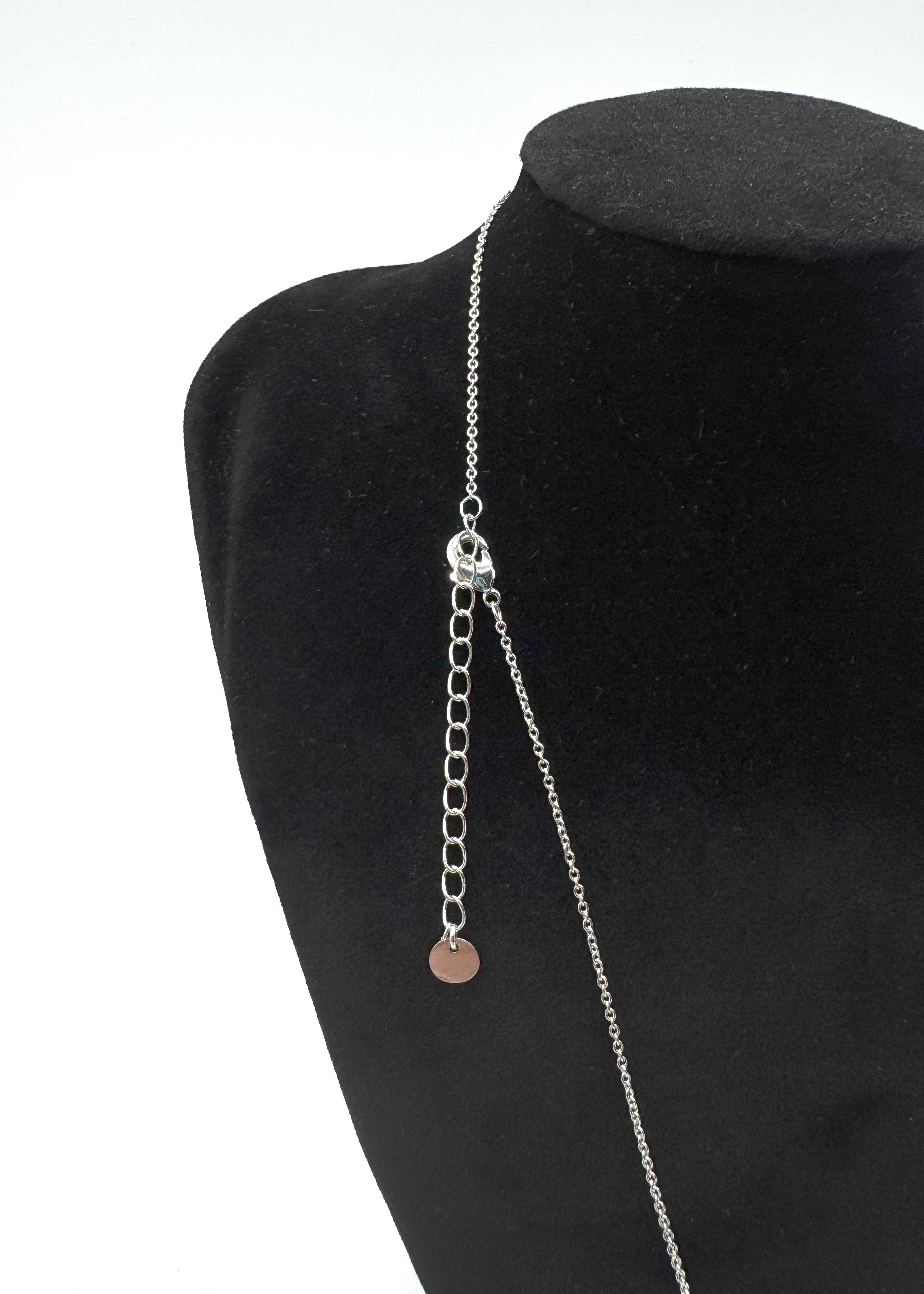 Collana In Acciaio Con Zirconi Pendenti Art.AM014