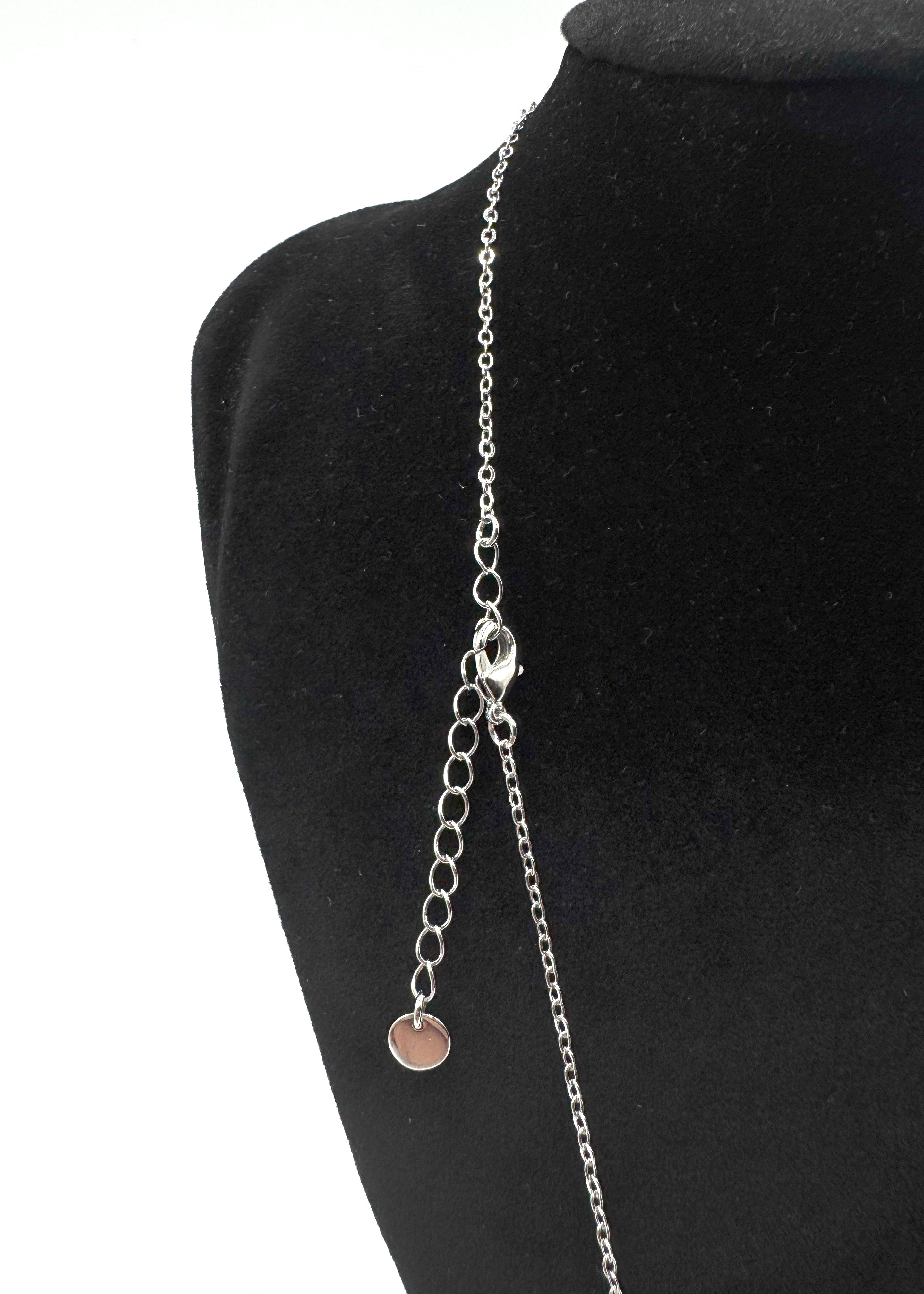 Collana In Acciaio Con Pendente Zirconato Art.AM021