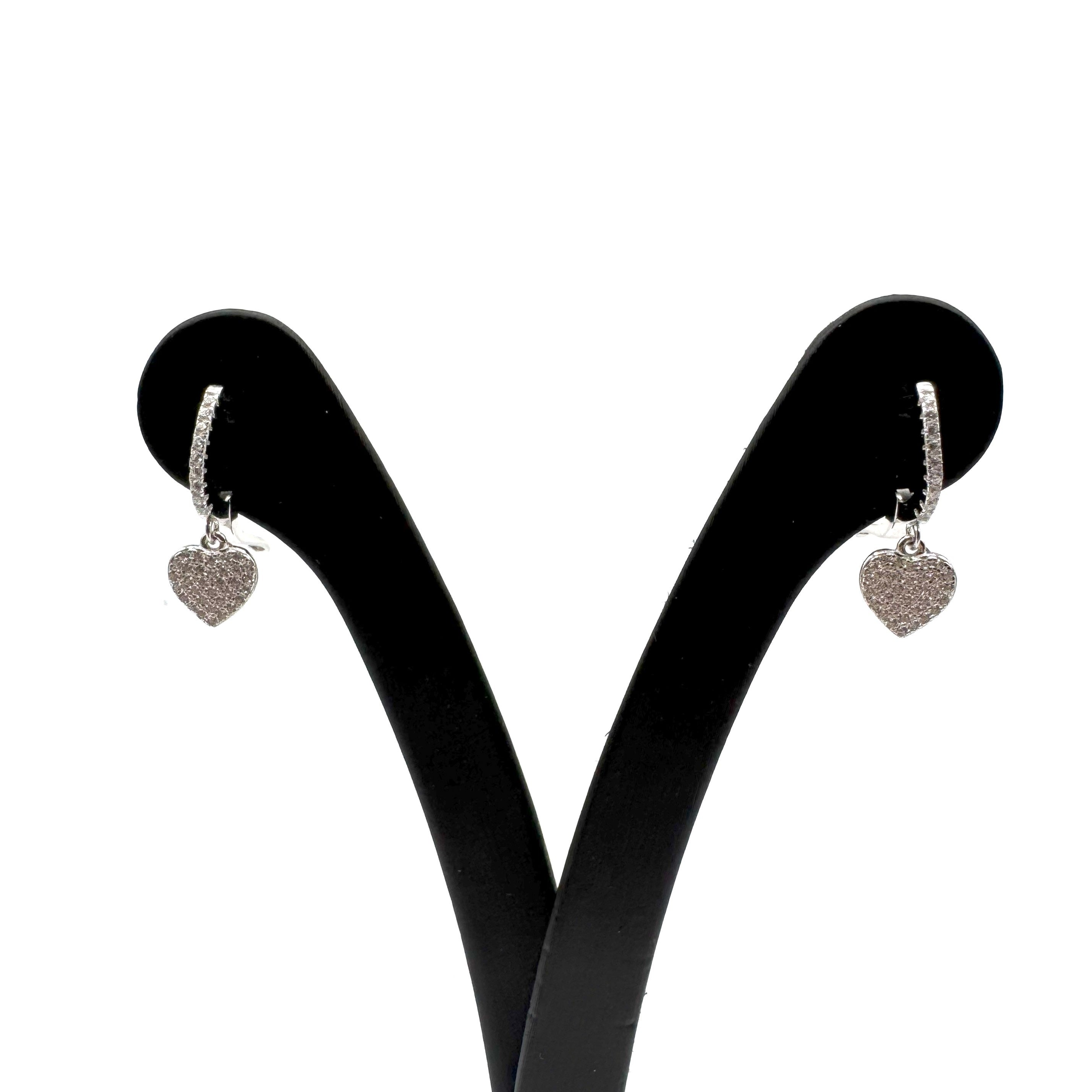 Orecchino In Argento 925 Fantasia Cuori Zirconati Art.EHC37441