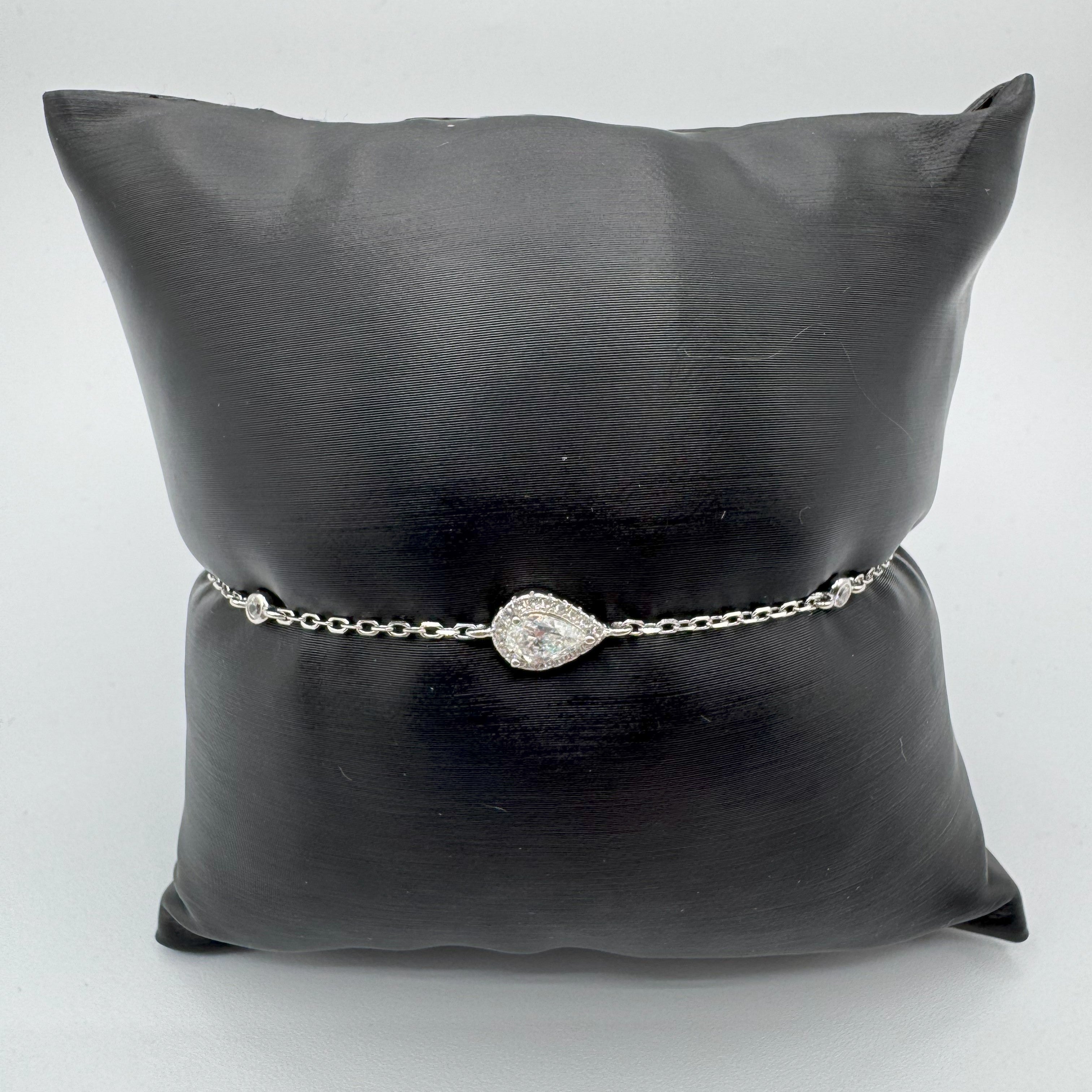 Bracciale In Argento 925 Fantasia a Goccia Con Zircone Art.BHC37516