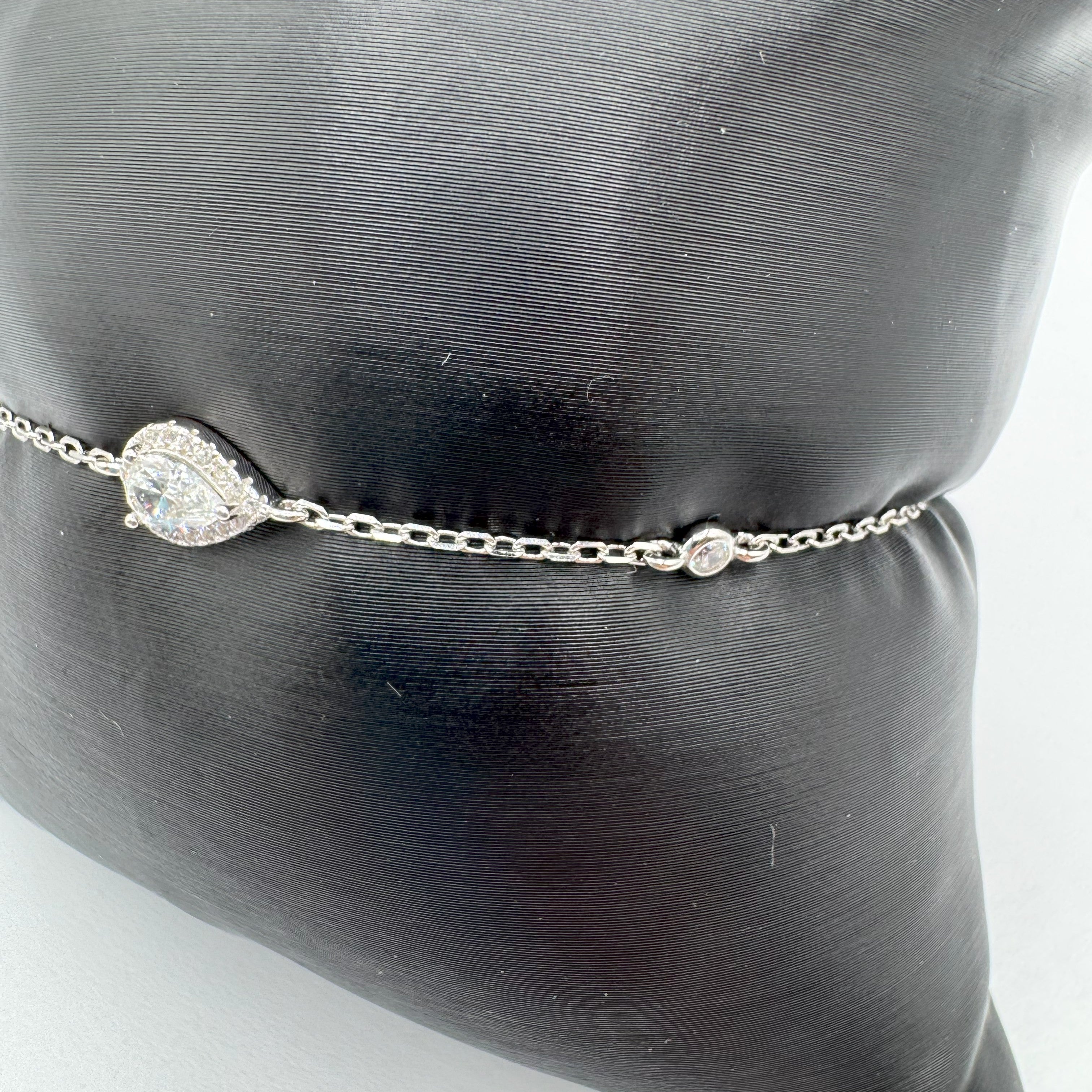 Bracciale In Argento 925 Fantasia a Goccia Con Zircone Art.BHC37516