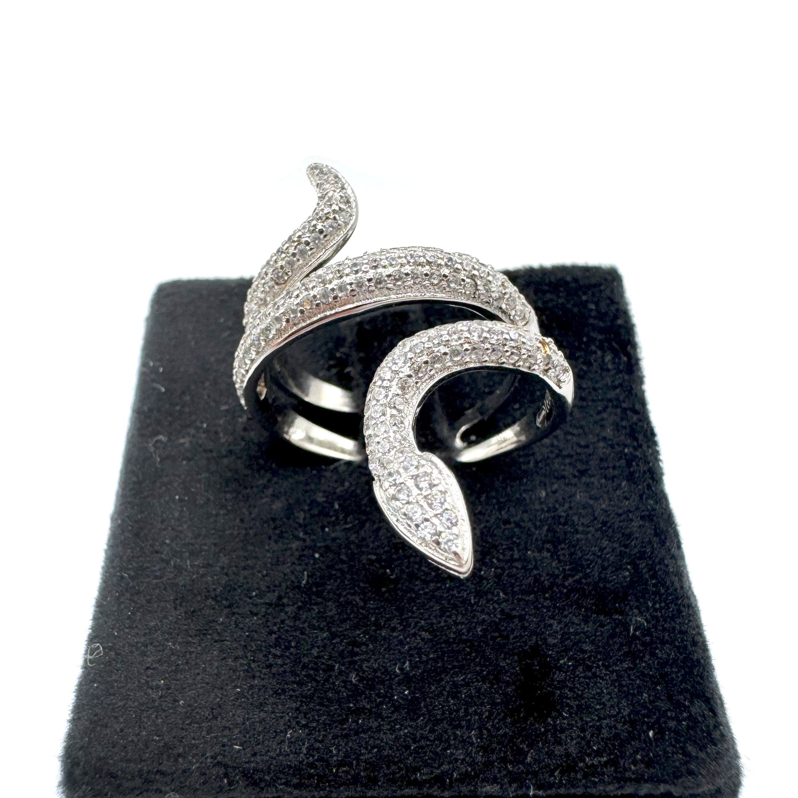 Anello In Argento925 a Forma Di serpente Zirconato