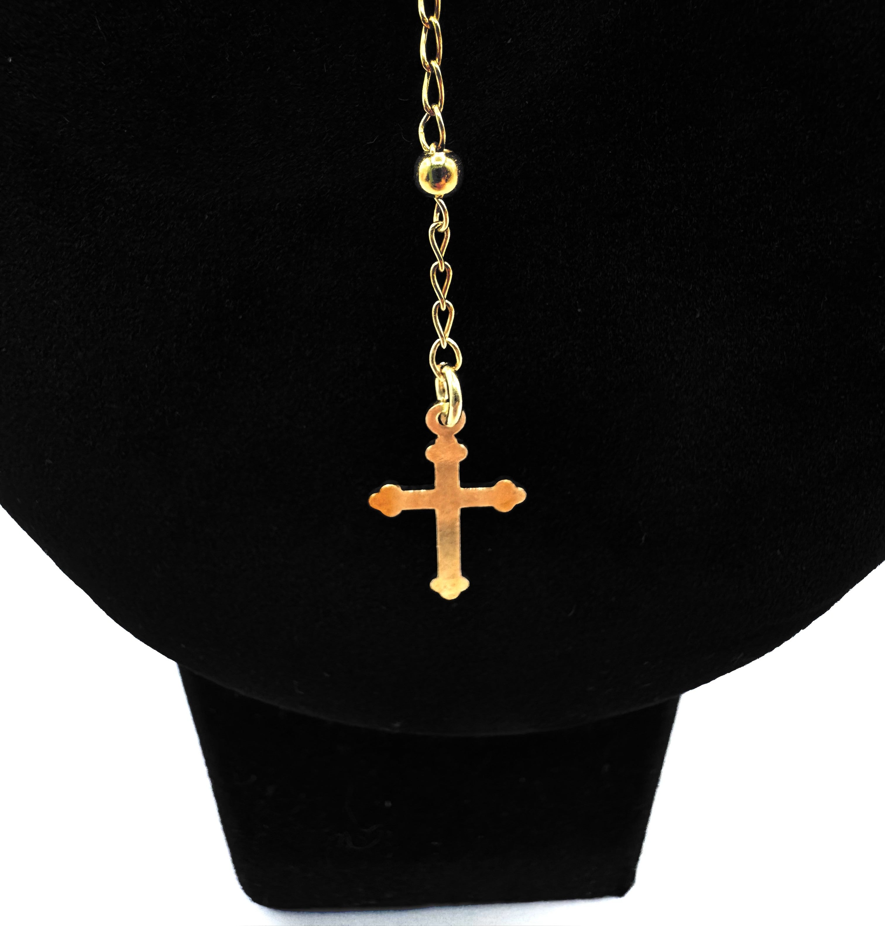 Collana Rosario In Argento 925 Dorato