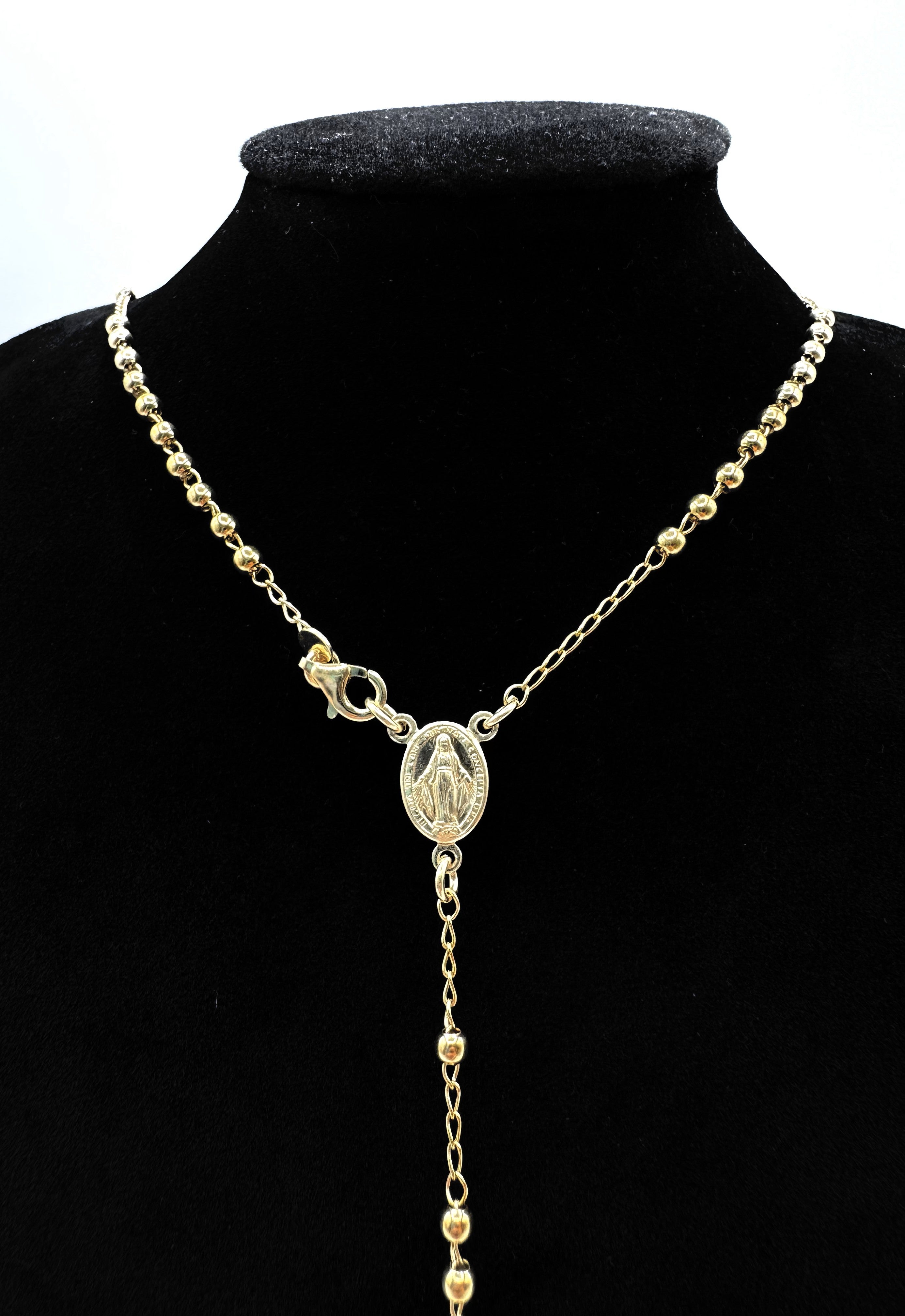 Collana Rosario In Argento 925 Dorato