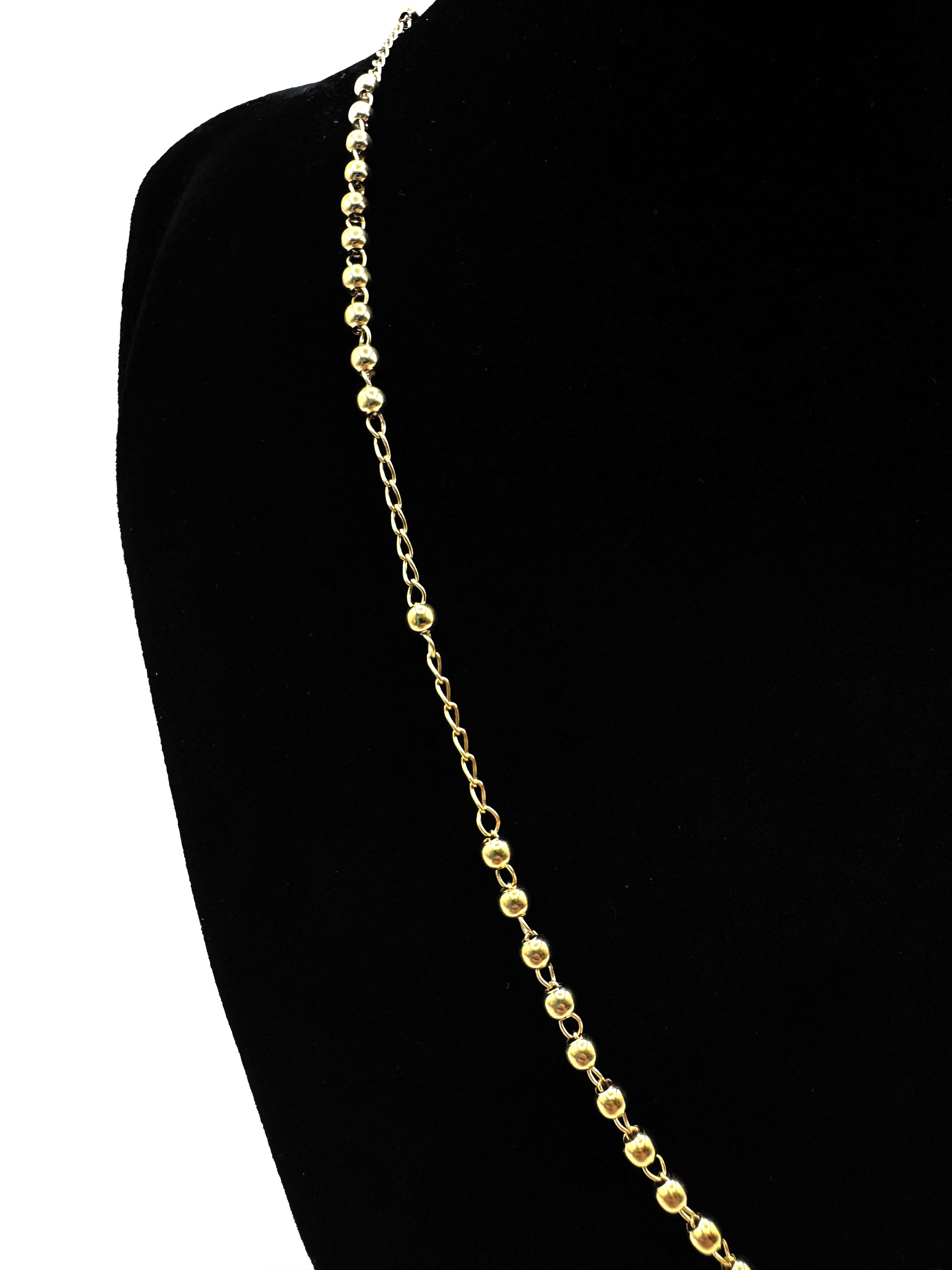 Collana Rosario In Argento 925 Dorato