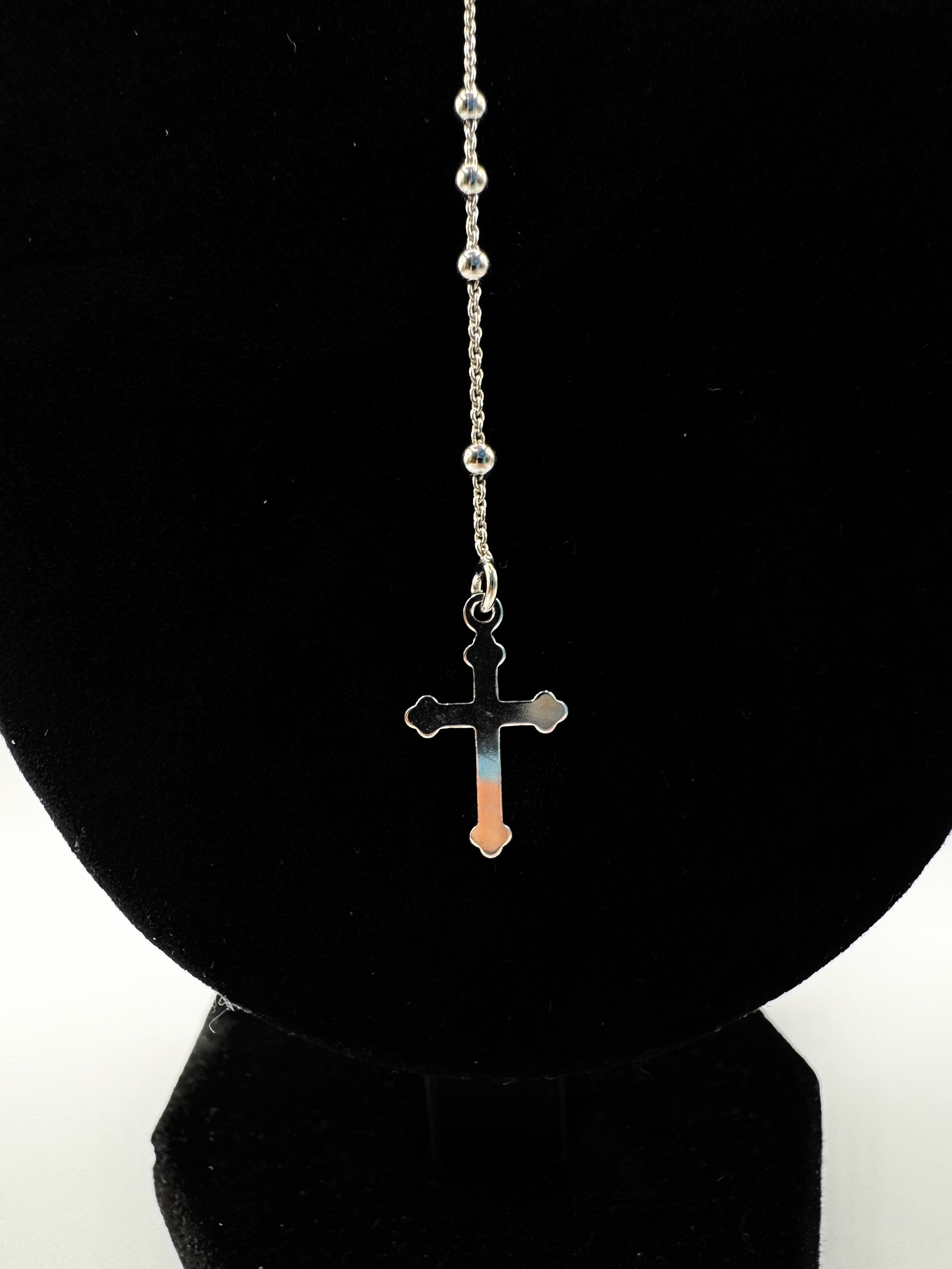 Collana Rosario In Argento 925