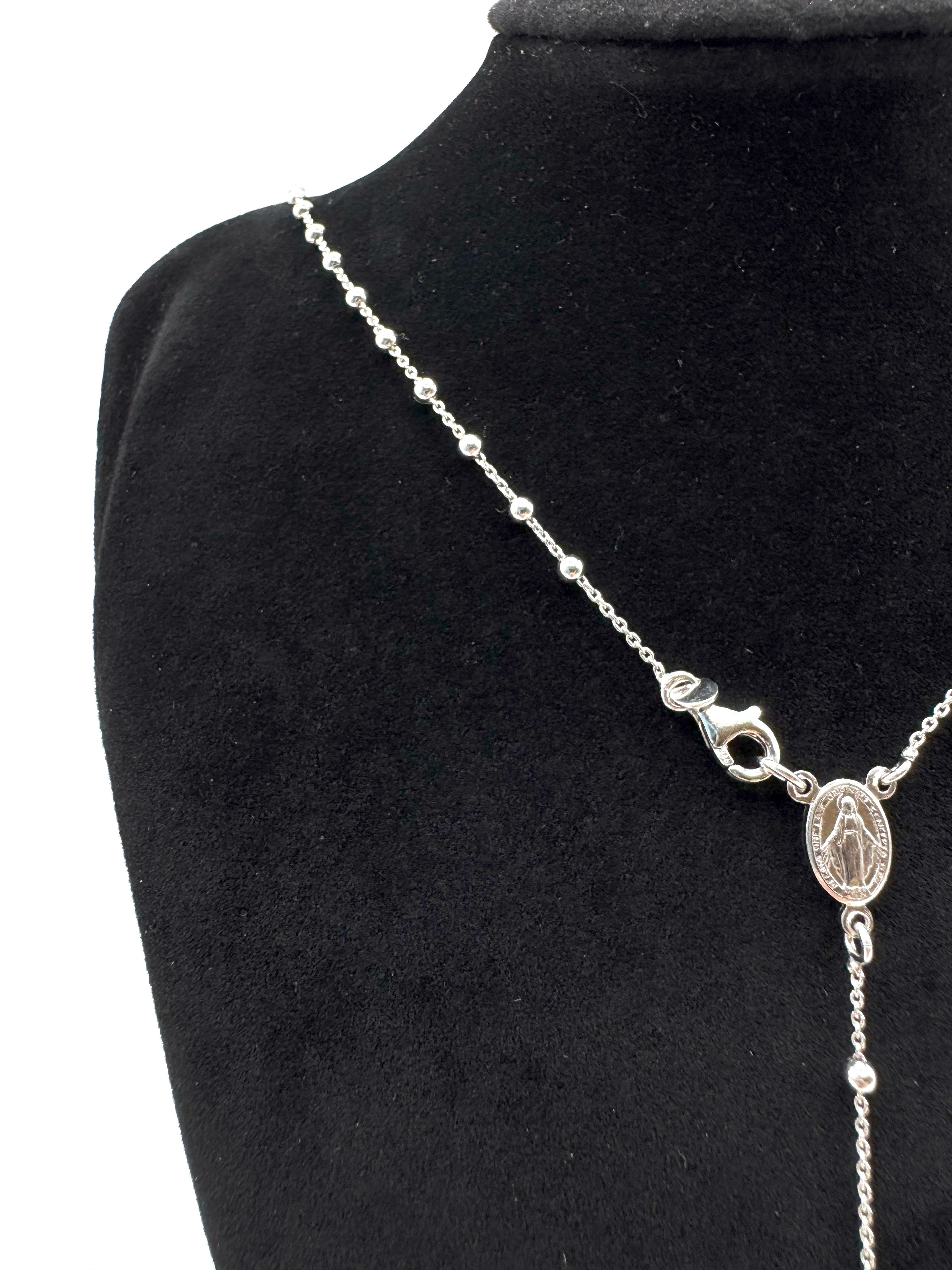 Collana Rosario In Argento 925