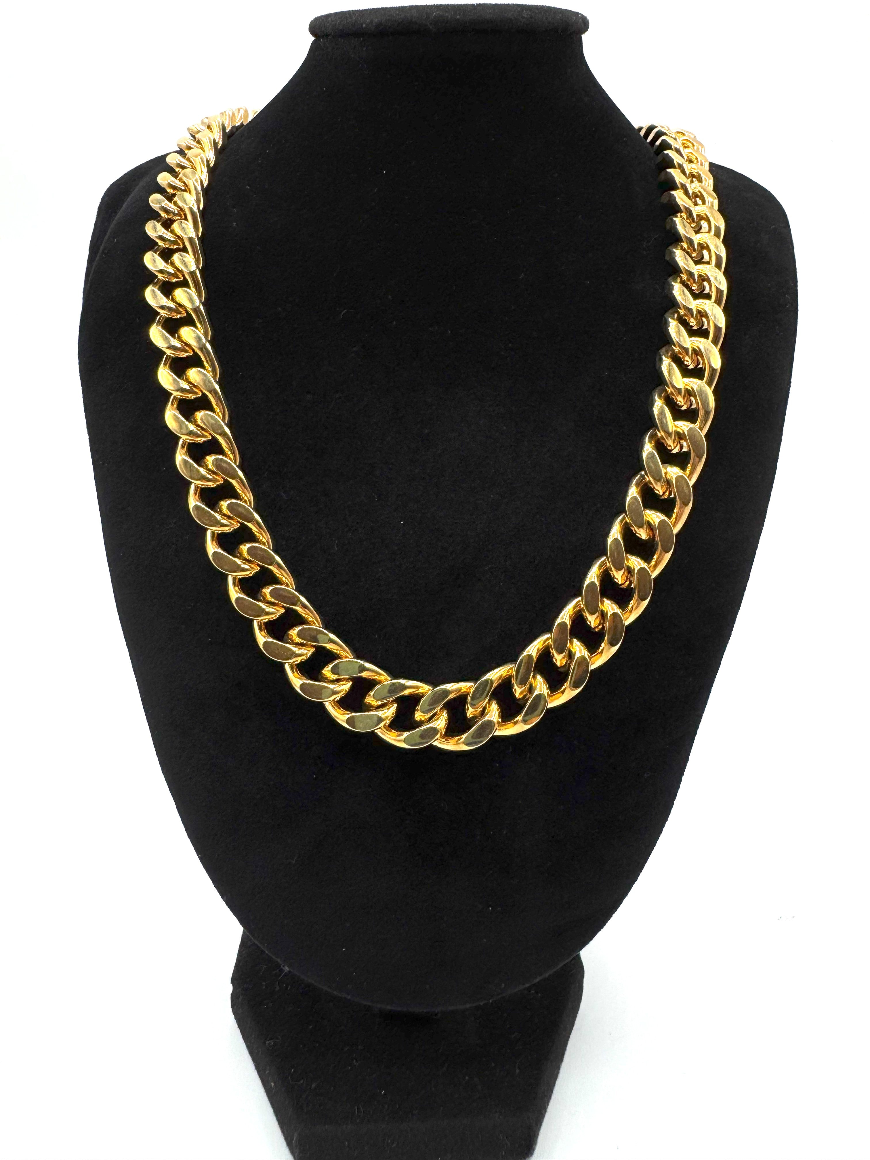 Collana Acciaio Dorato Hip Hop Trap Art.Acl1503