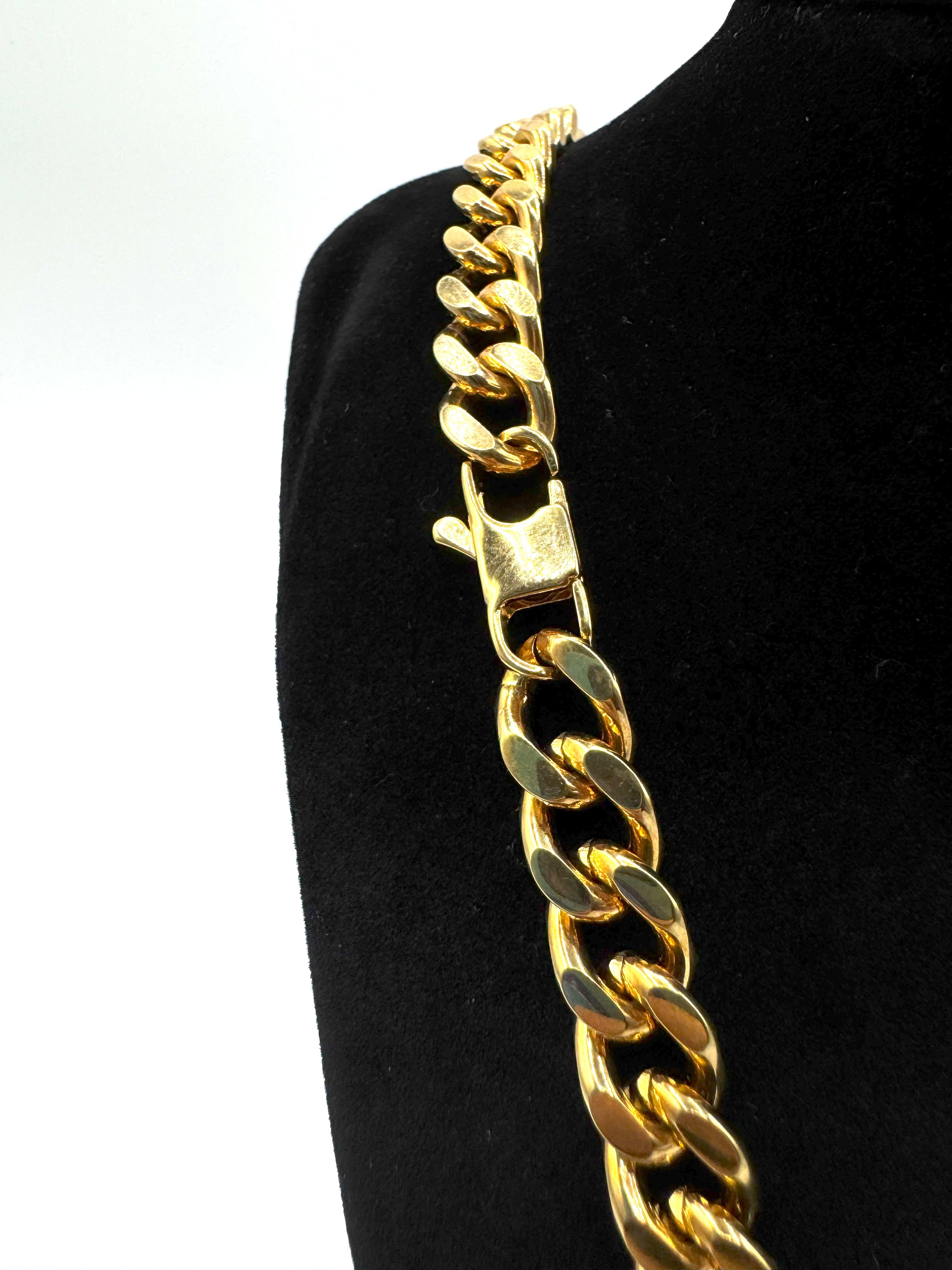 Collana Acciaio Dorato Hip Hop Trap Art.Acl1503
