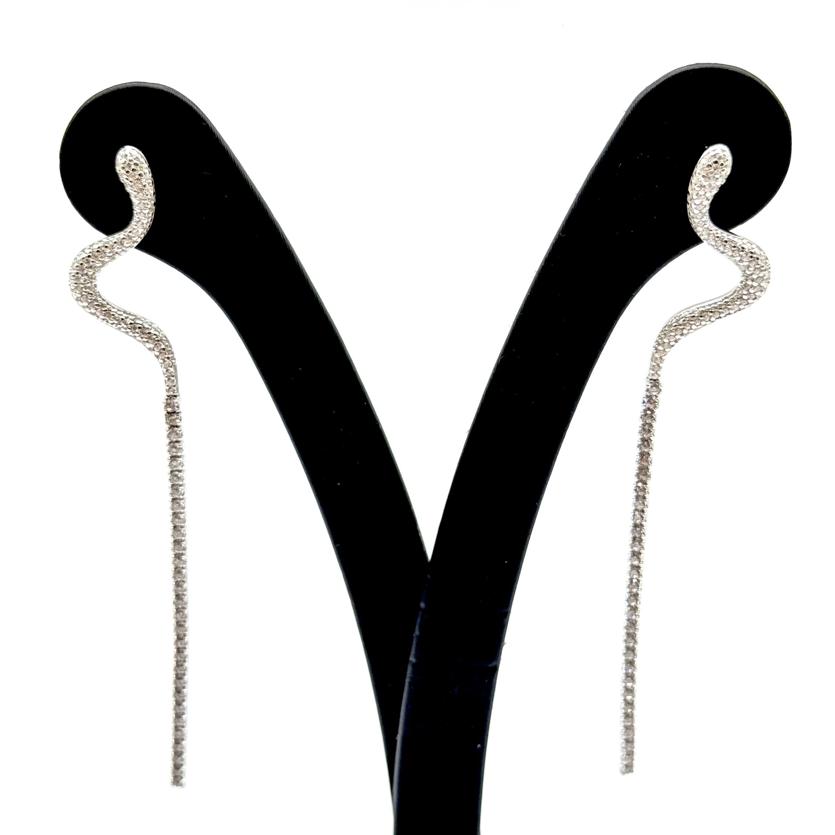 Orecchini Pendenti In Argento 925 Zirconati Art.EHC40114