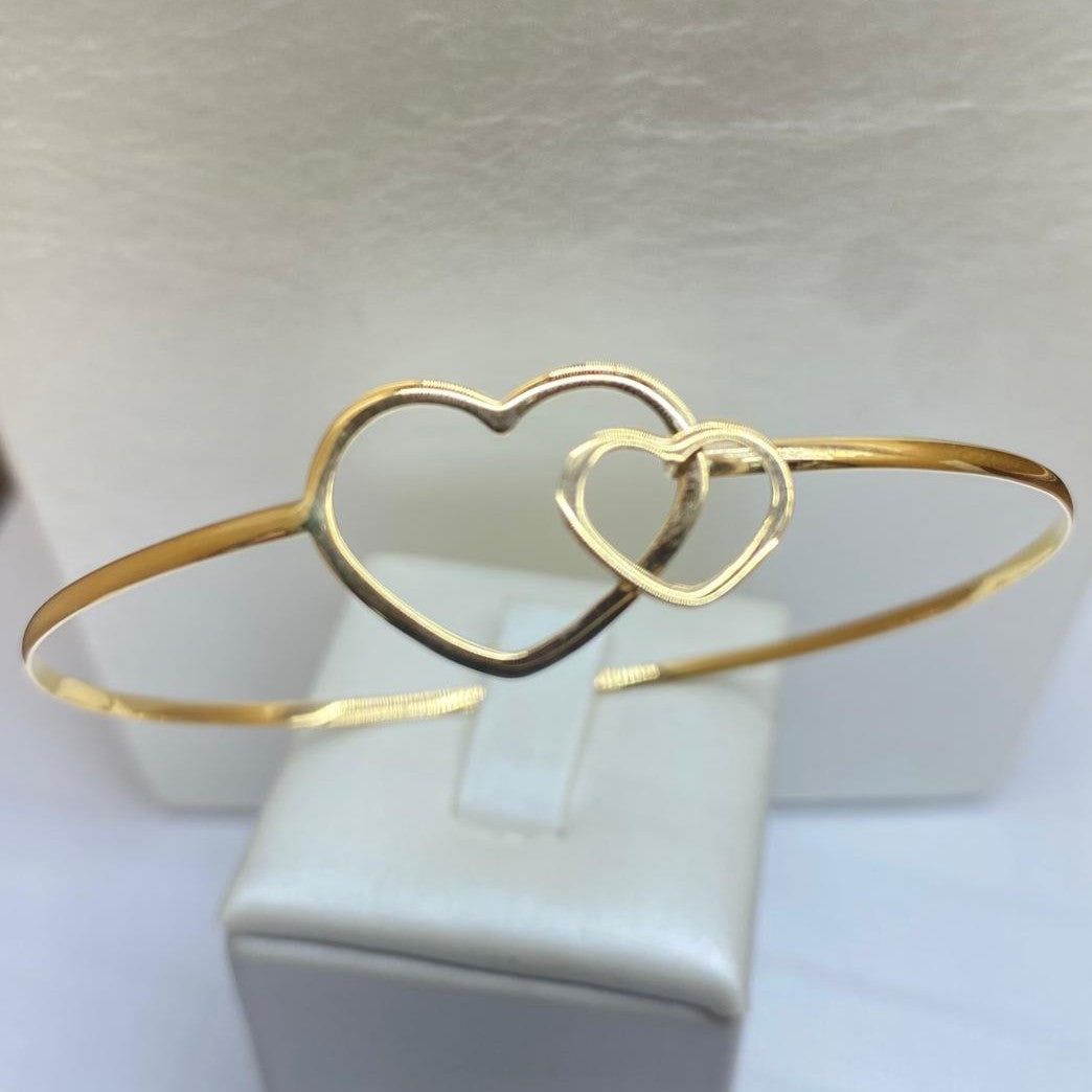 Bracciale in Oro 18 Kt Con Cuori Incorciati