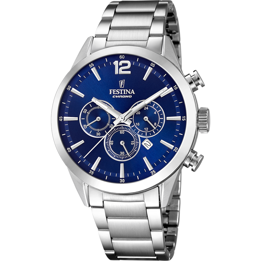 Orologio Festina F20343/7, blu, vista del quadrante e del bracciale