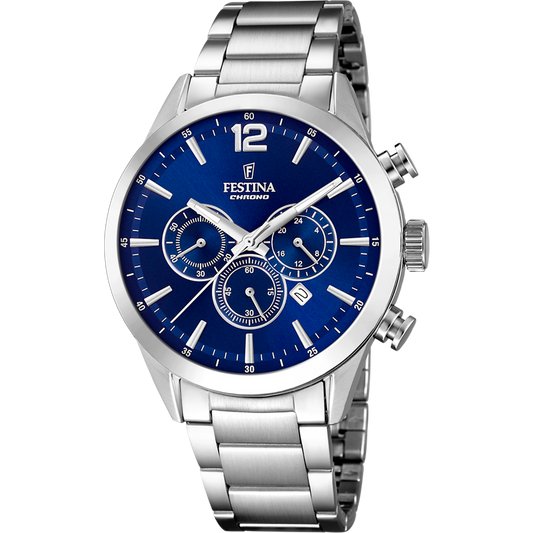 Orologio Festina F20343/7, blu, vista del quadrante e del bracciale
