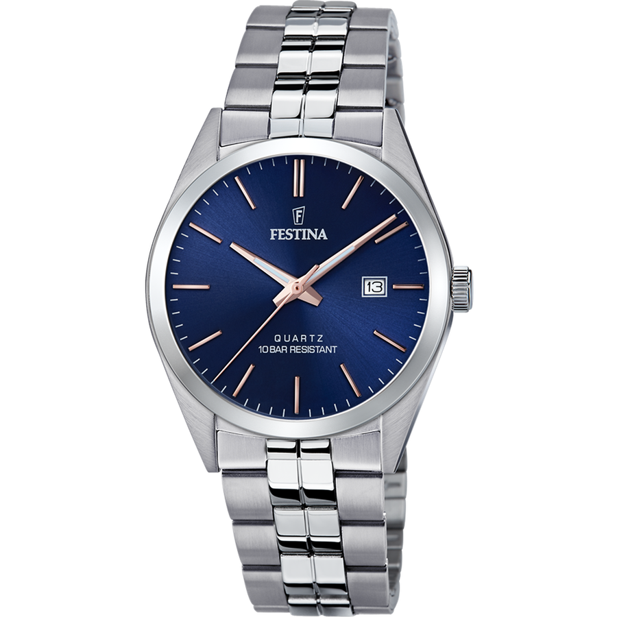 Orologio Festina F20437/B, blu, vista del quadrante e del bracciale