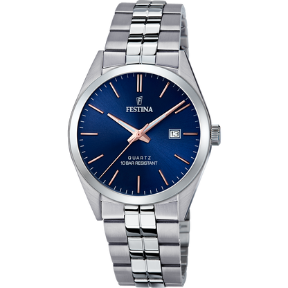 Orologio Festina F20437/B, blu, vista del quadrante e del bracciale