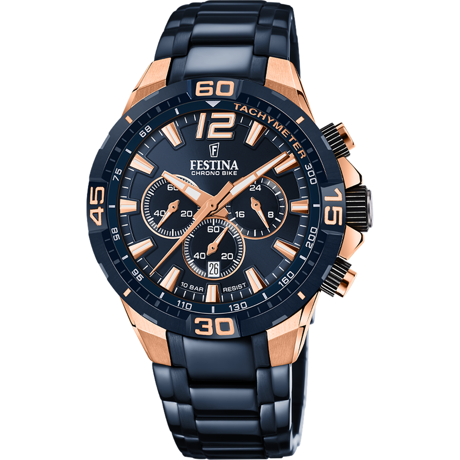 Orologio Festina F20524/1, blu, vista del quadrante e del bracciale
