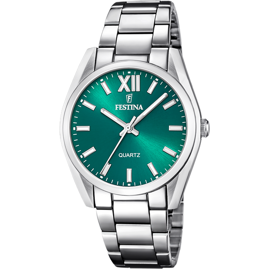 Orologio Festina F20622/C, verde, vista del quadrante e del bracciale