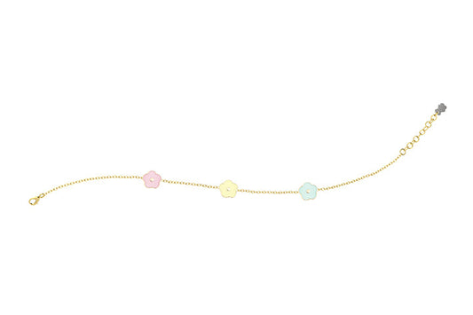 Bracciale Nanàn NAN0468 a catena con tre dettagli colorati pastello